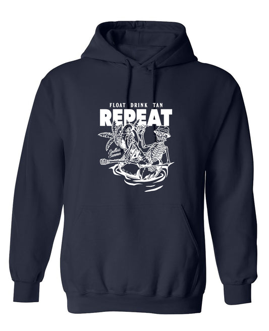 Funny T-Shirts design "Float Drink Tan Repeat Shirt - Hoodie"