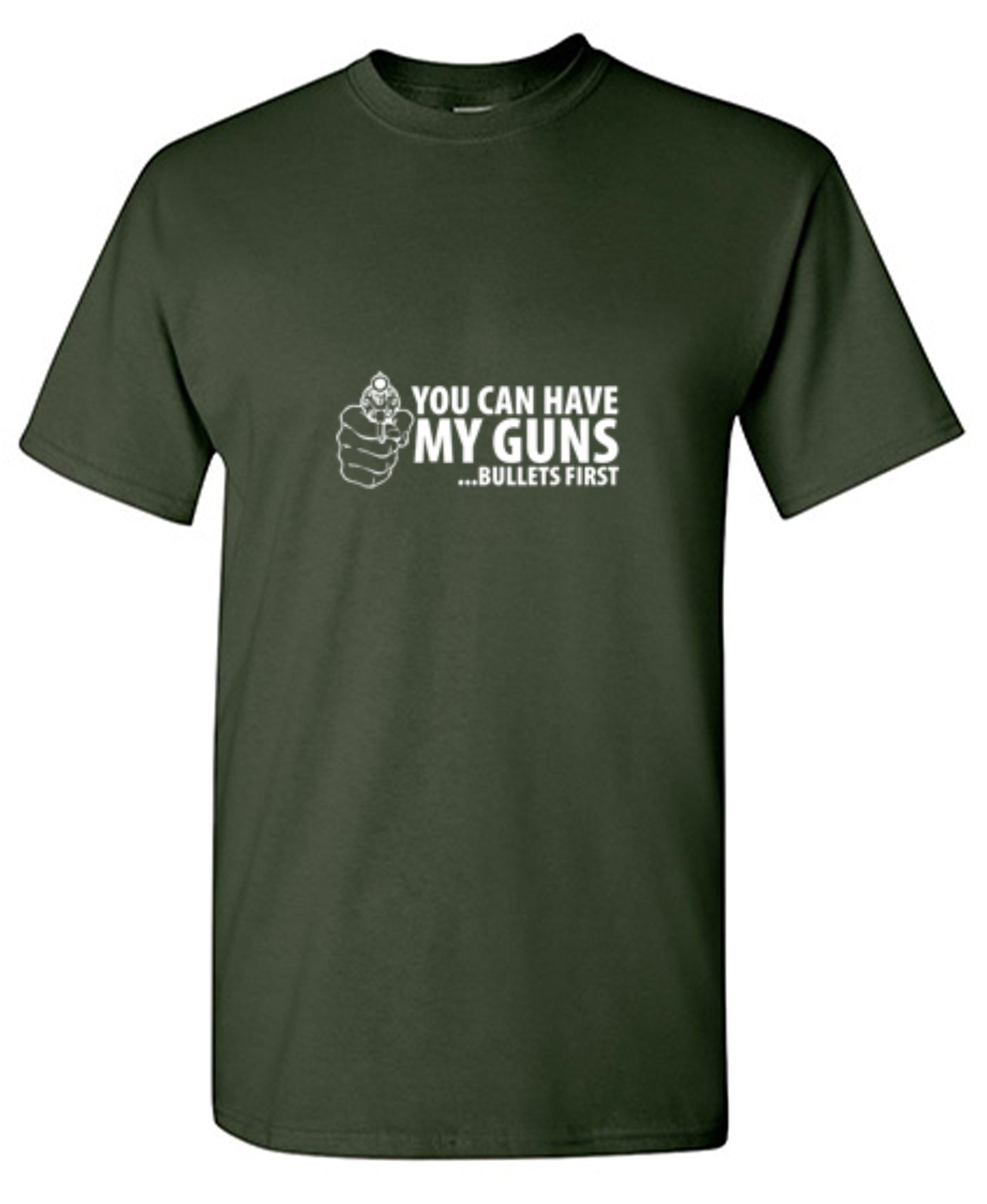 Funny T-Shirts design "You Can Have My Guns Bullets First - Youth"