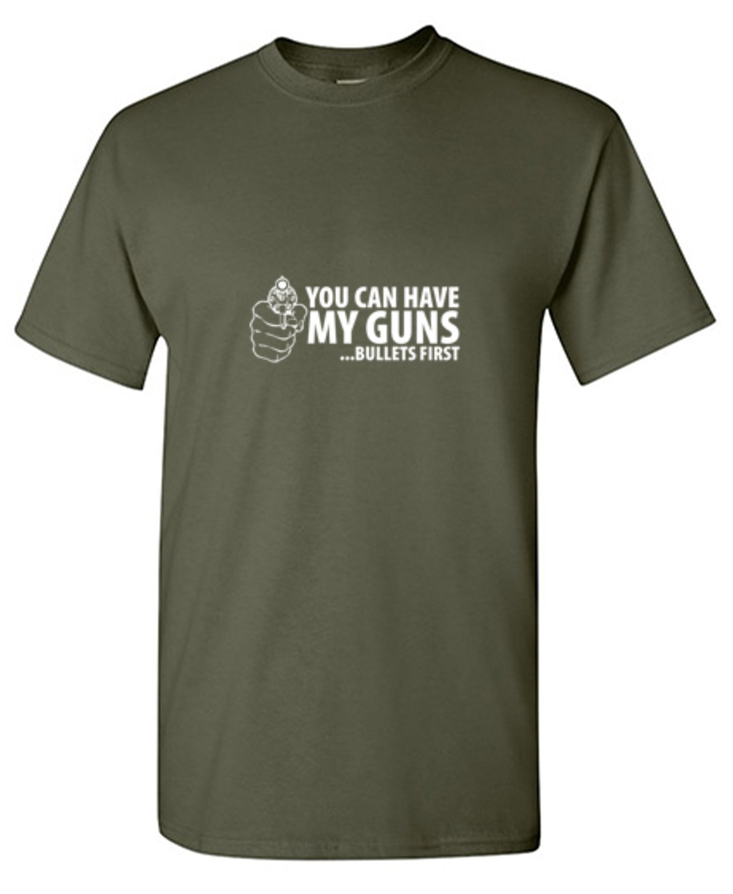 Funny T-Shirts design "You Can Have My Guns Bullets First - Youth"