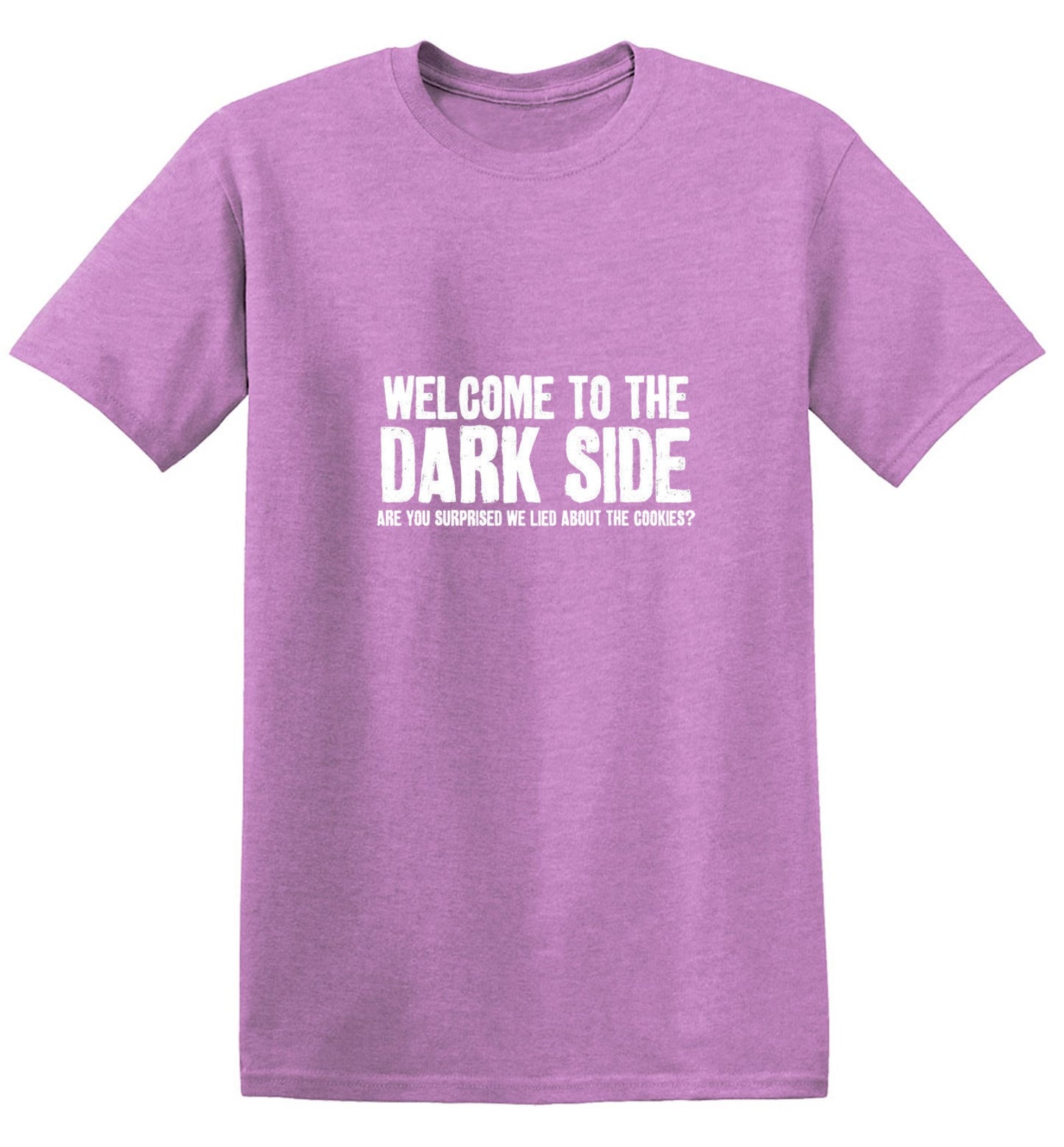 Funny T-Shirts design "Welcome To The Dark Side We Lied About the Cookies"