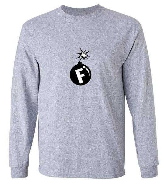 Funny T-Shirts design "F Bomb - Long Sleeve"