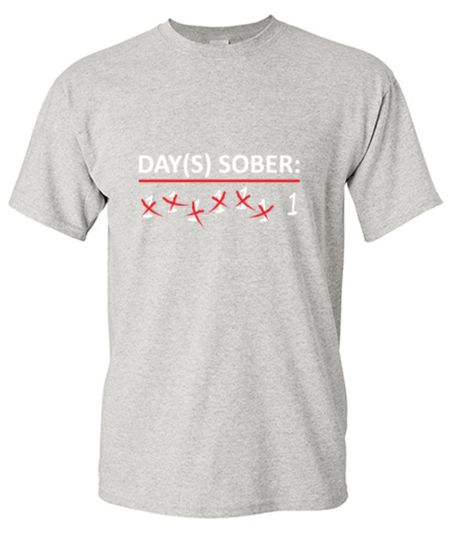 Funny T-Shirts design "Day(s) Sober T-Shirt"