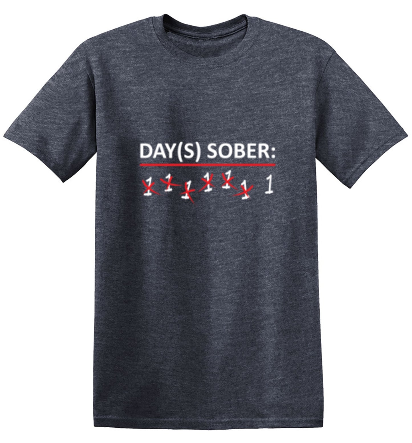Funny T-Shirts design "Day(s) Sober T-Shirt"