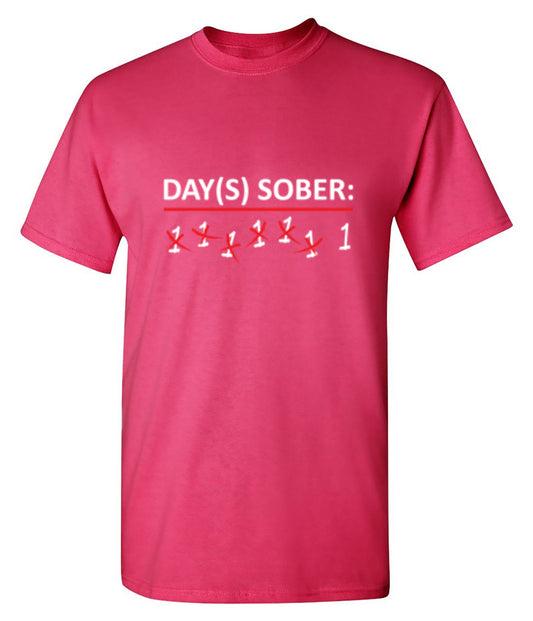Funny T-Shirts design "Day(s) Sober T-Shirt"