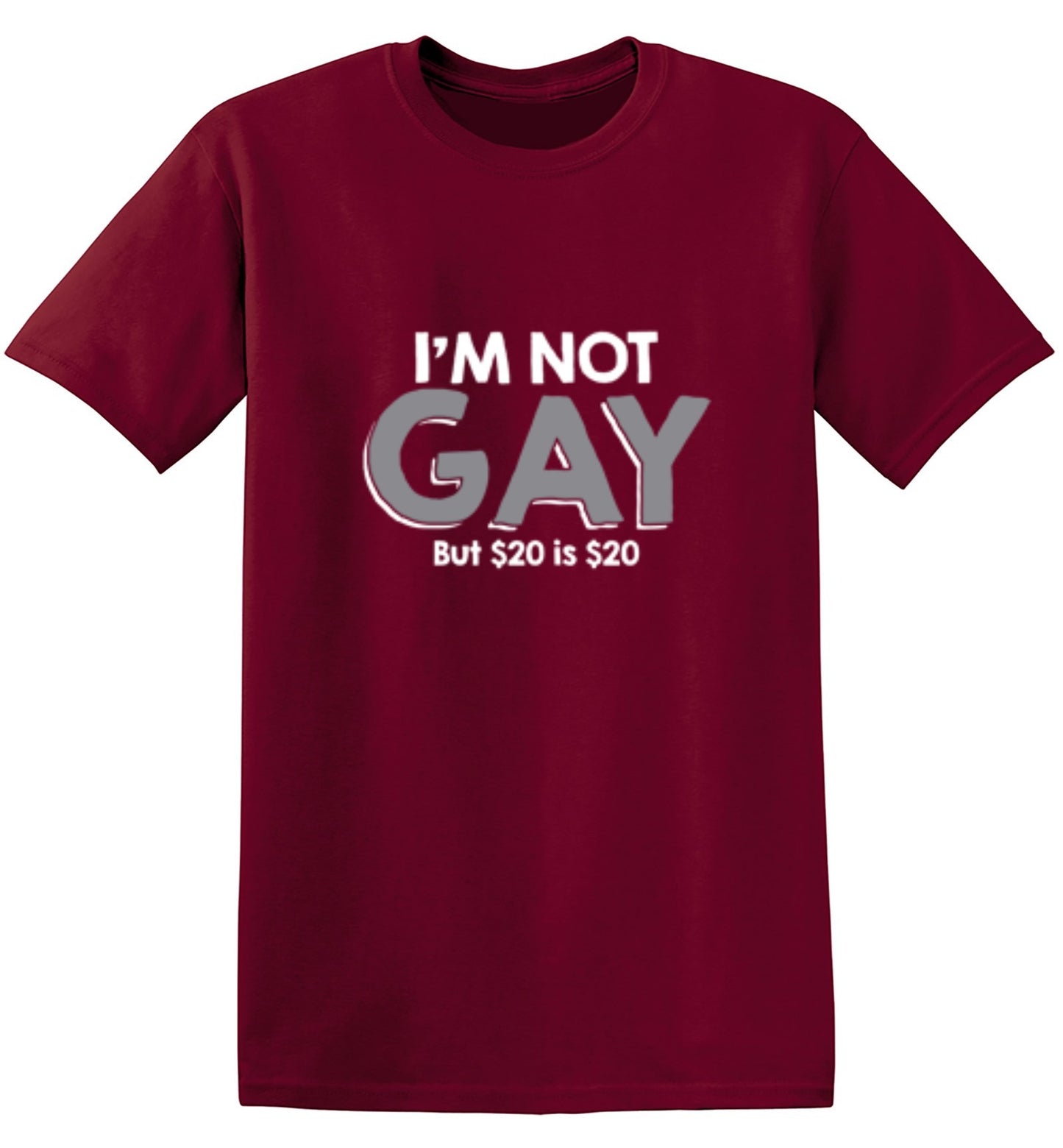 Funny T-Shirts design "I'm Not Gay But $20 is $20"