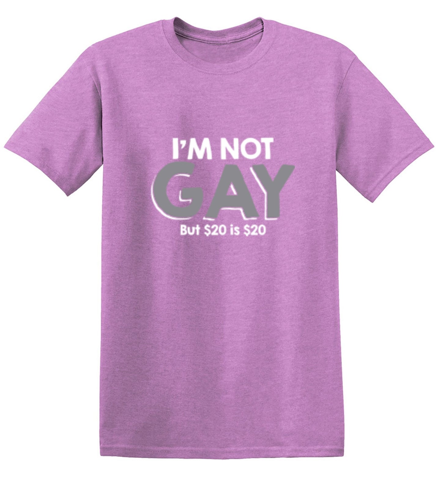 Funny T-Shirts design "I'm Not Gay But $20 is $20"