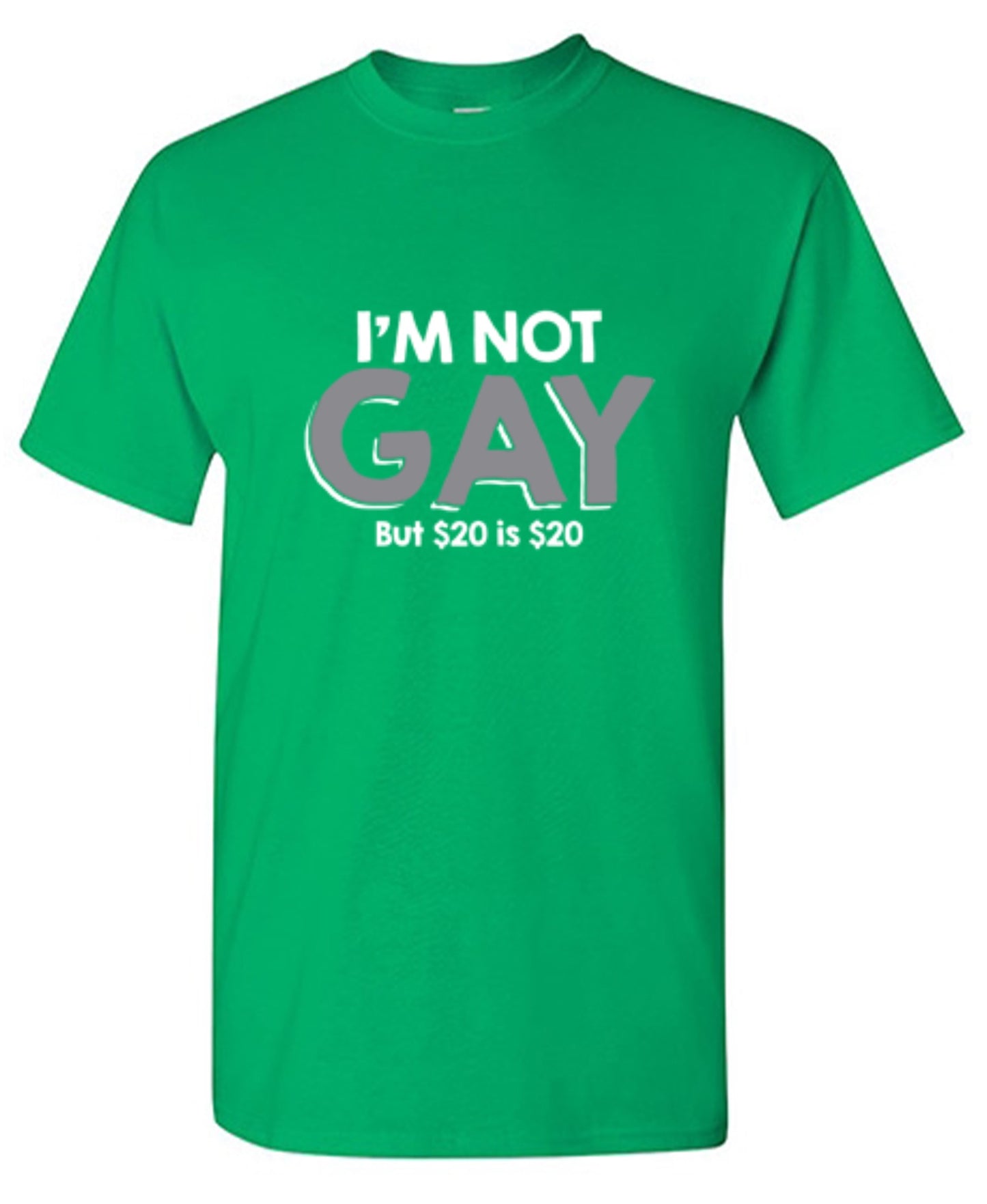 Funny T-Shirts design "I'm Not Gay But $20 is $20"