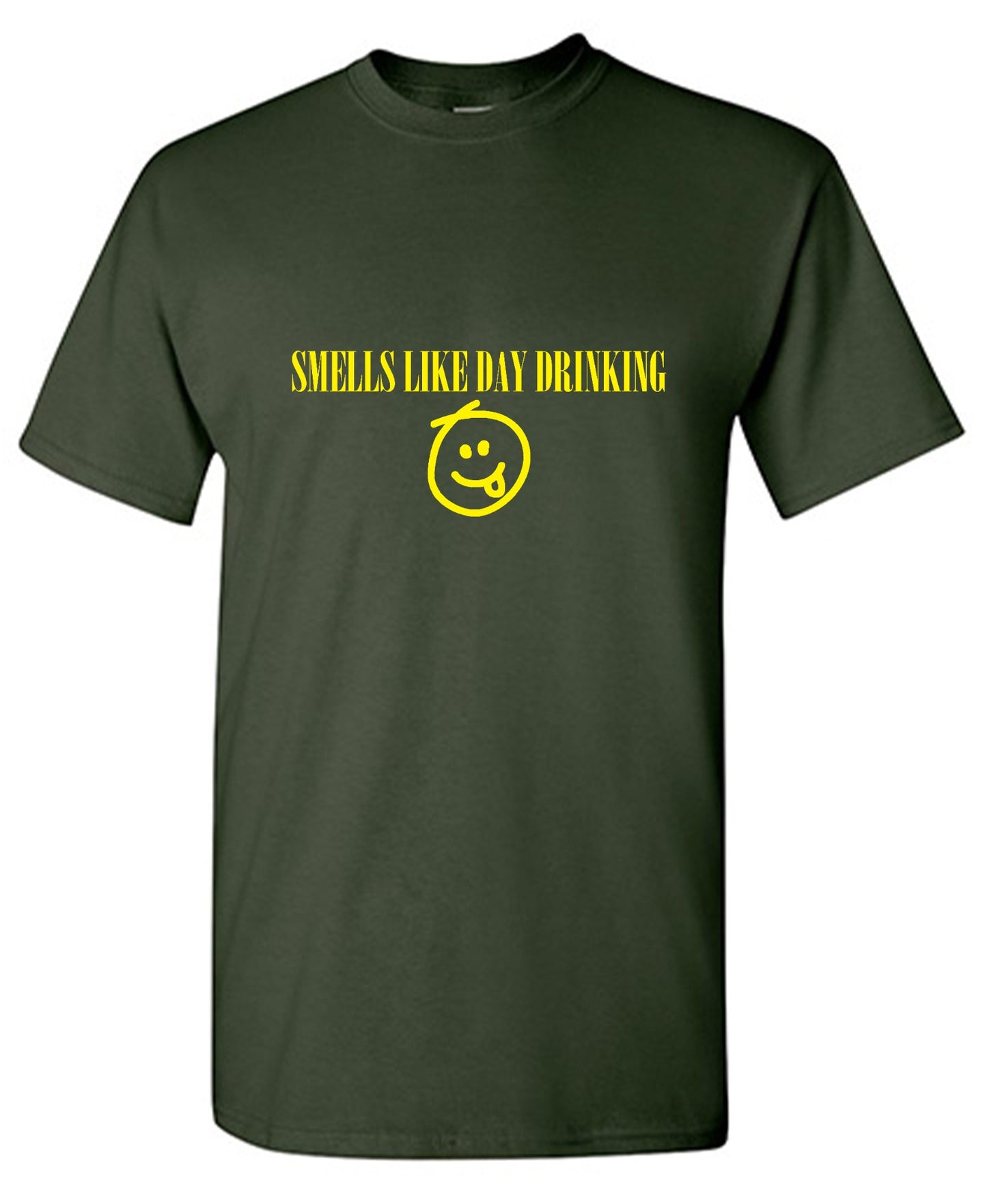 Funny T-Shirts design "Smells like Day Drinking - Tall Tee"