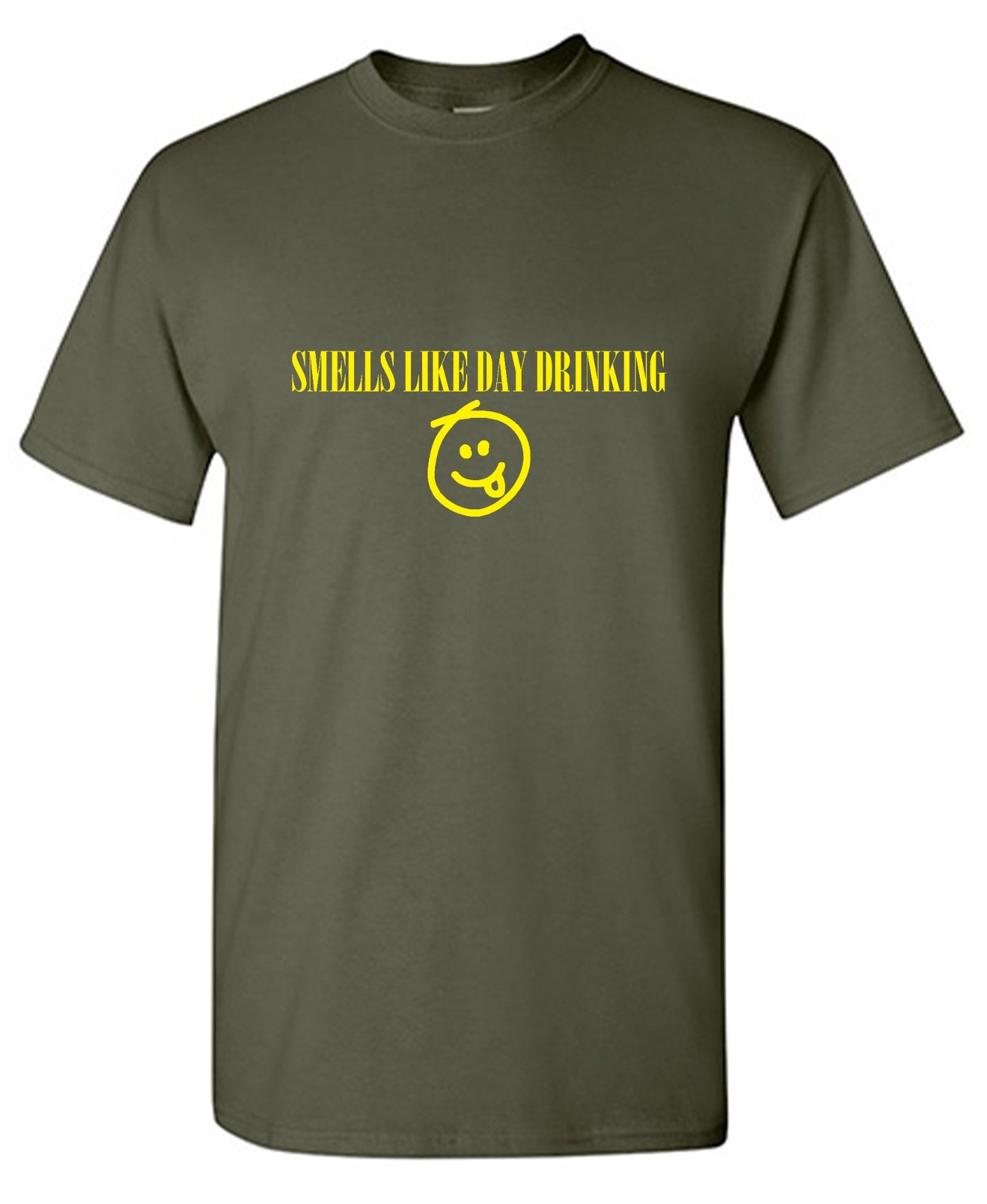 Funny T-Shirts design "Smells like Day Drinking - Tall Tee"