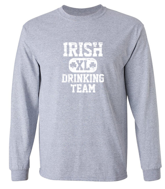 Funny T-Shirts design "Irish Drinking Team T-Shirt - Long Sleeve"