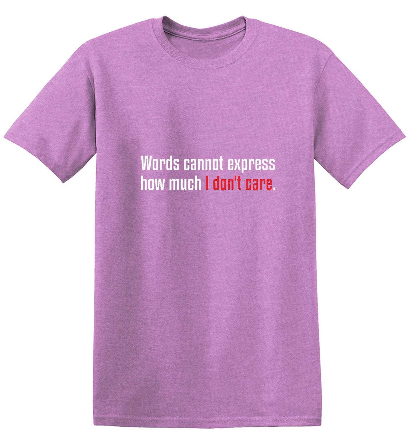 Funny T-Shirts design "Words Cannot Express How Much I Don't Care"