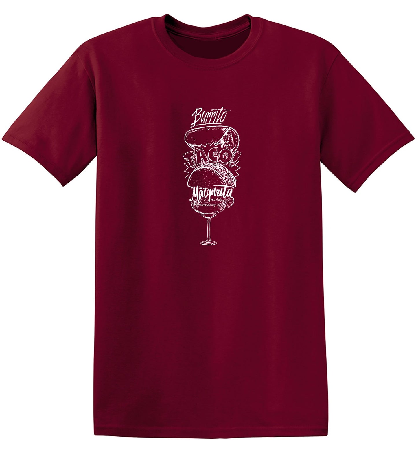 Funny T-Shirts design "Burrito, Taco!, Margarita, Graphic Shirt"
