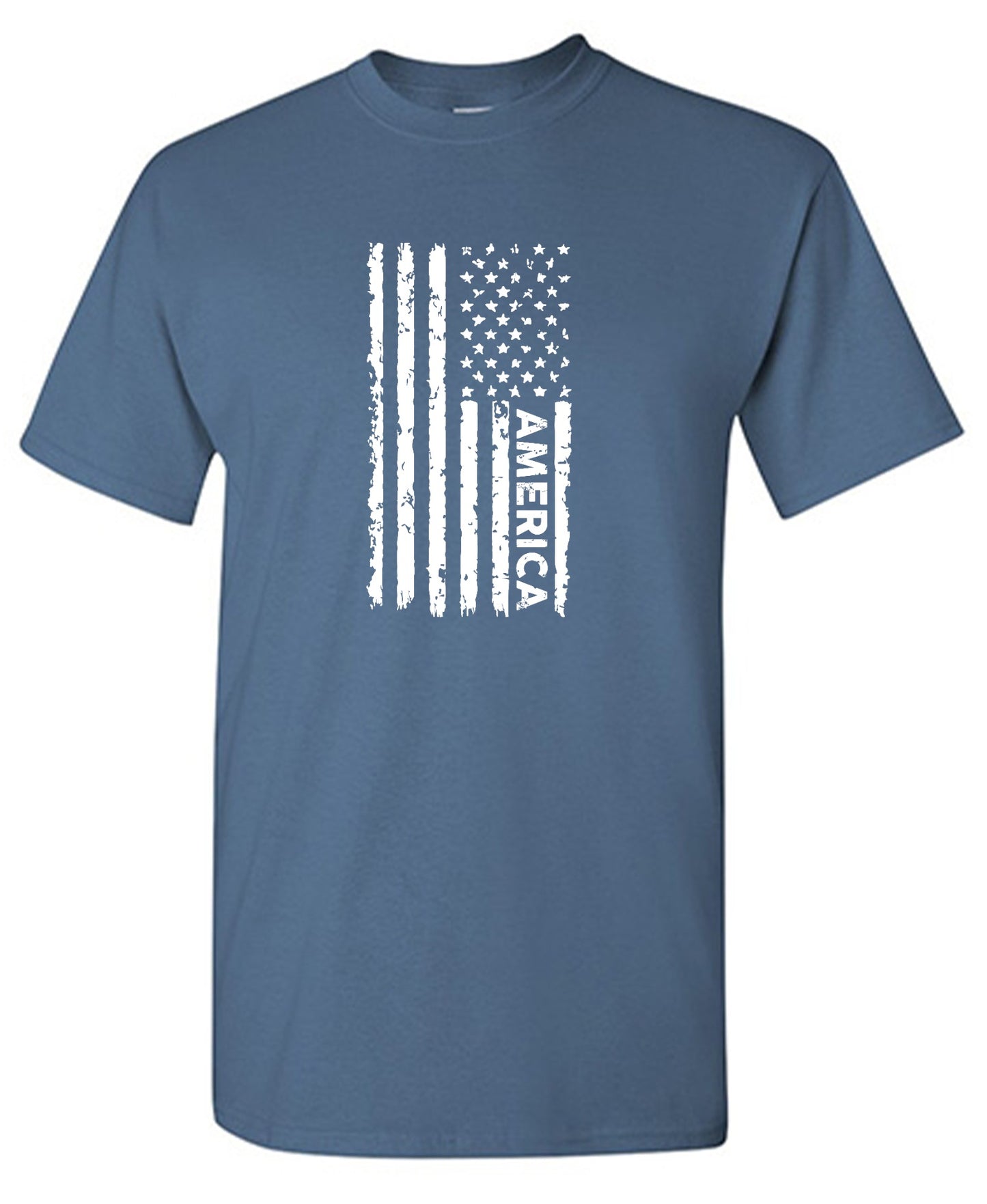 Funny T-Shirts design "Blue American Flag Shirt for 4th of July"