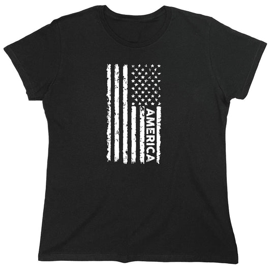Funny T-Shirts design "Blue American Flag Shirt for 4th of July - Womens"