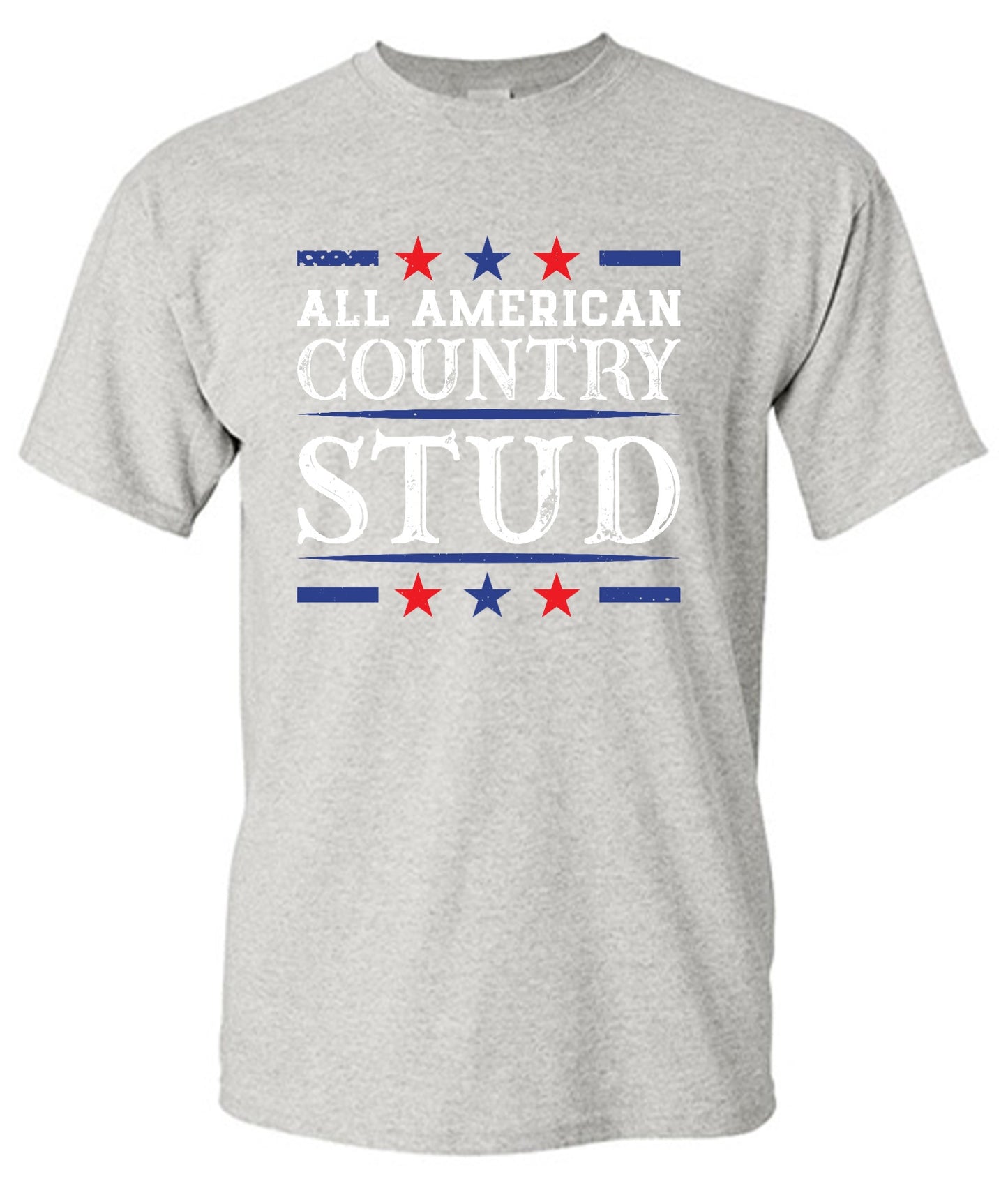 Funny T-Shirts design "All American Country Stud - Funny T-Shirt for Fourth of July"