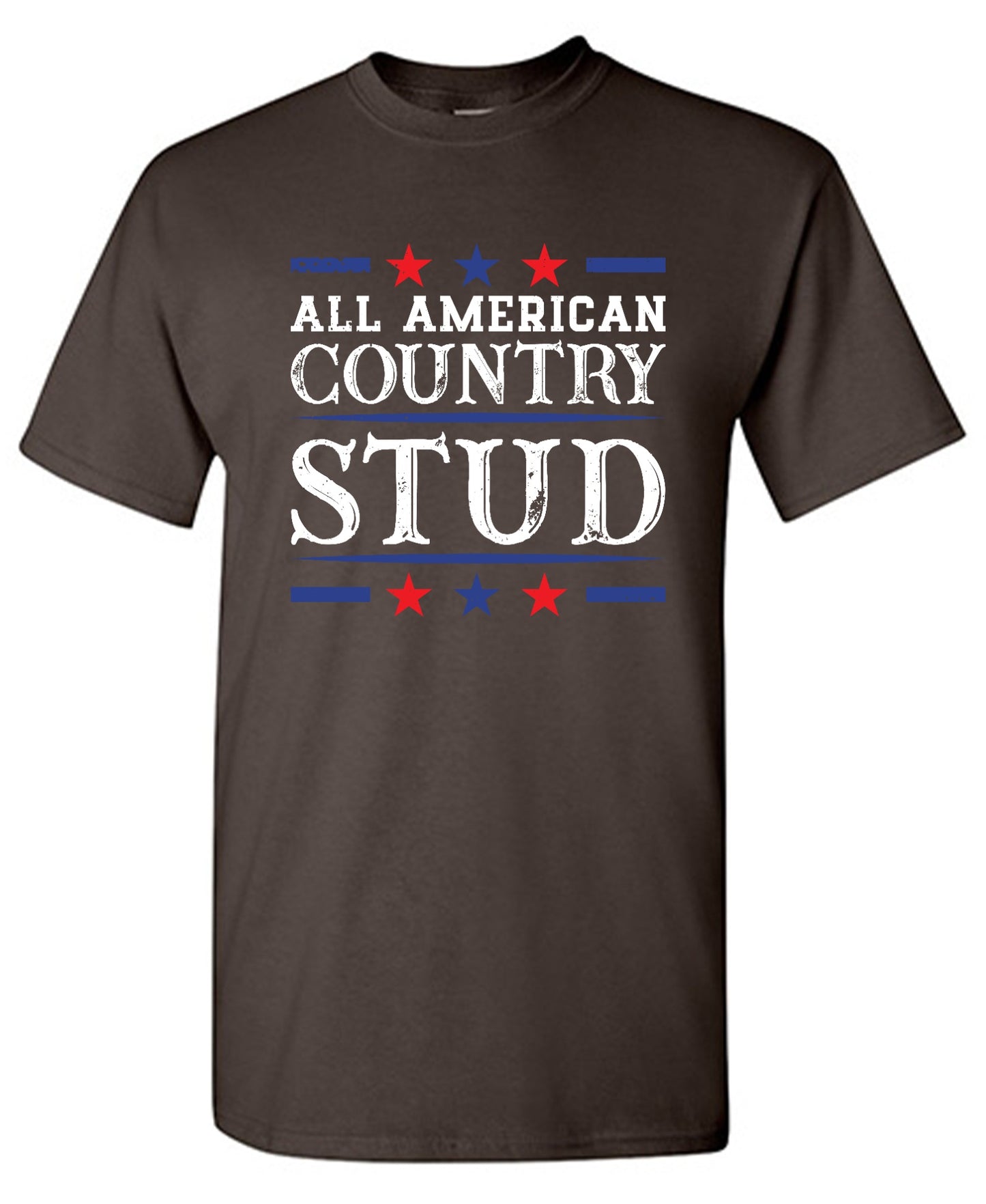 Funny T-Shirts design "All American Country Stud - Funny T-Shirt for Fourth of July"