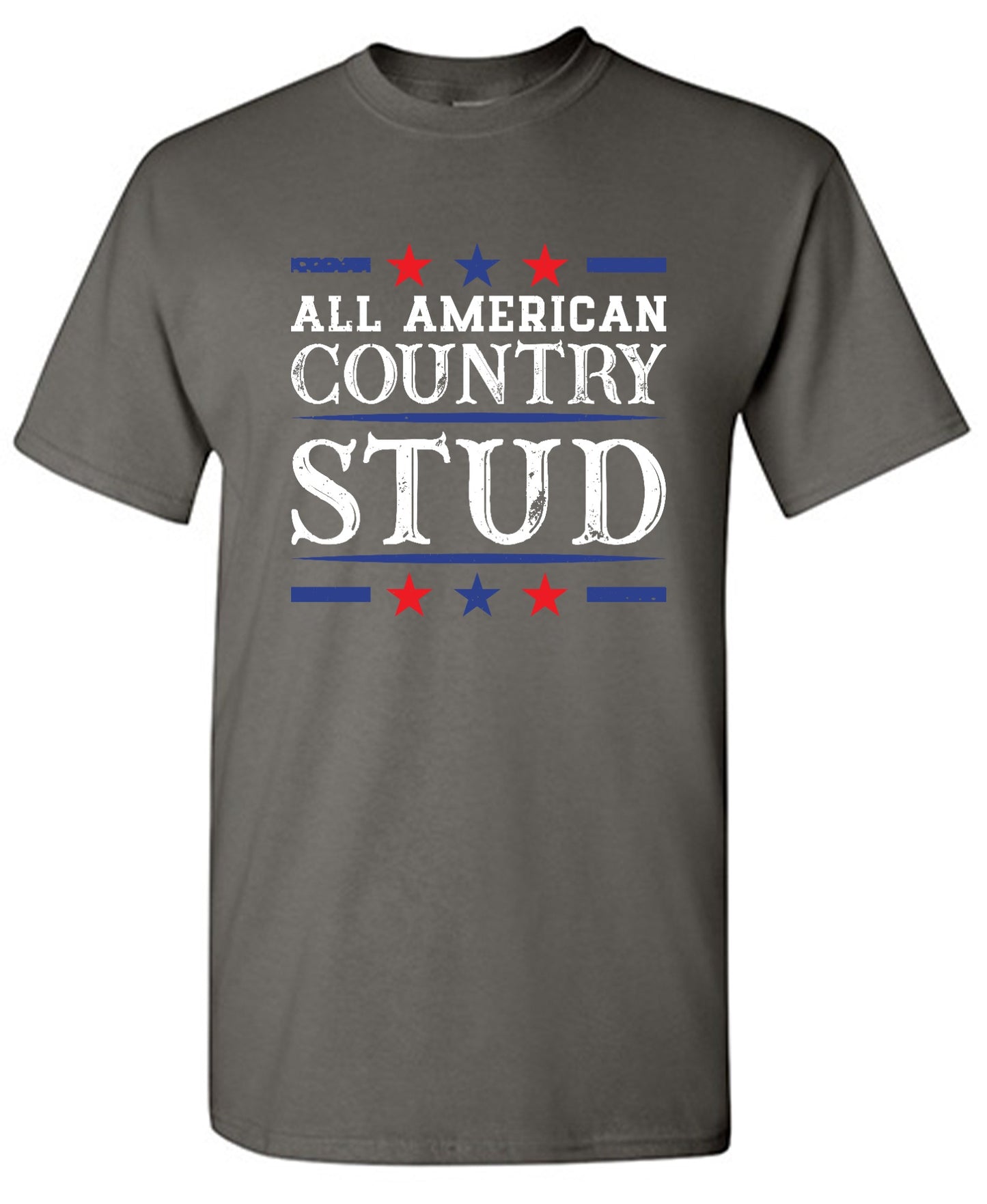 Funny T-Shirts design "All American Country Stud - Funny T-Shirt for Fourth of July"