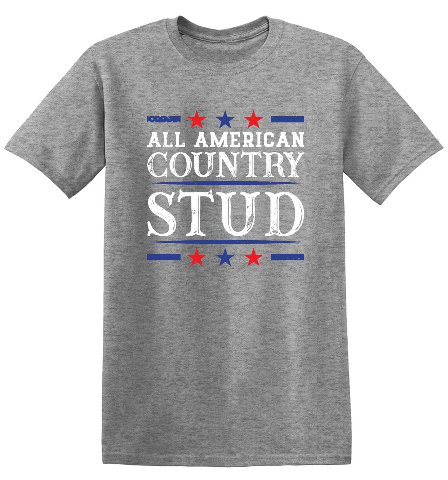 Funny T-Shirts design "All American Country Stud - Funny T-Shirt for Fourth of July"