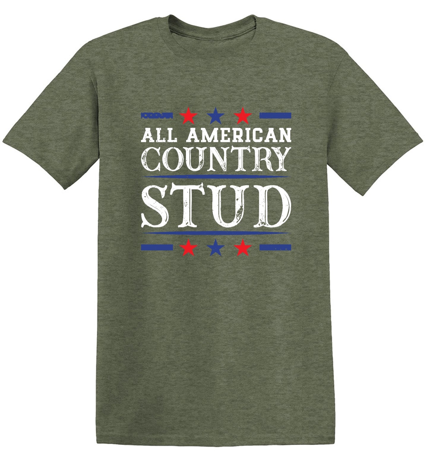 Funny T-Shirts design "All American Country Stud - Funny T-Shirt for Fourth of July"