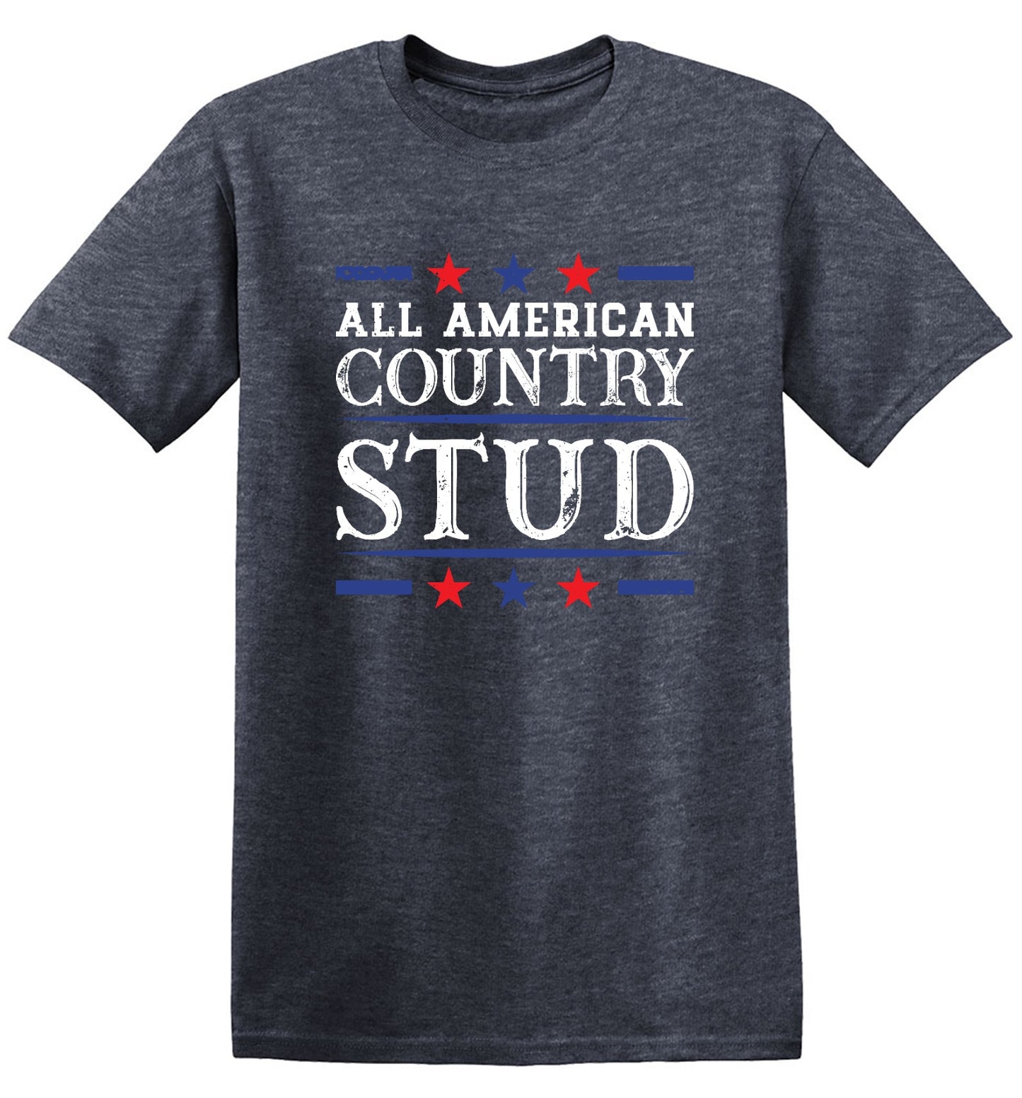 Funny T-Shirts design "All American Country Stud - Funny T-Shirt for Fourth of July"