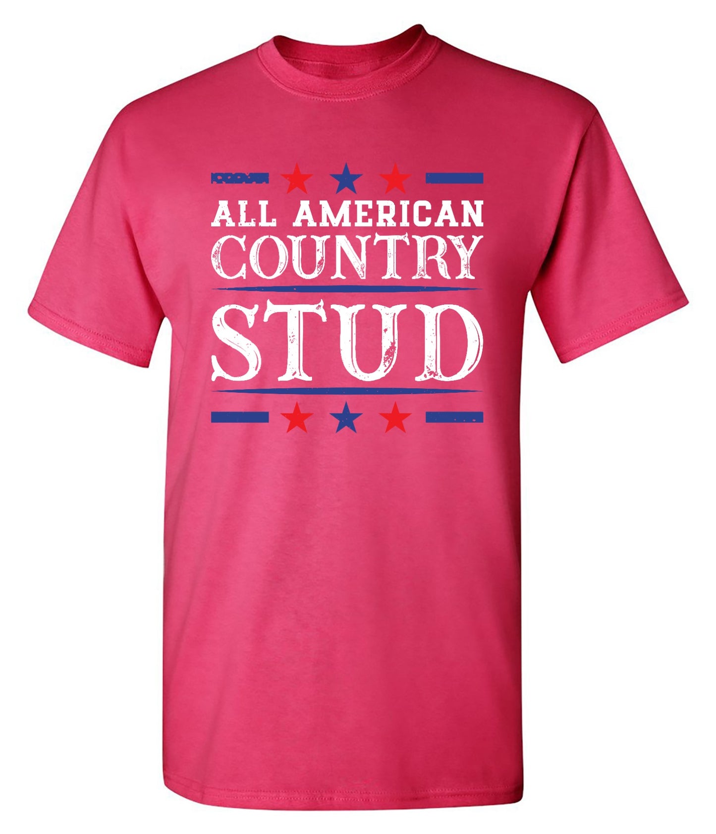 Funny T-Shirts design "All American Country Stud - Funny T-Shirt for Fourth of July"