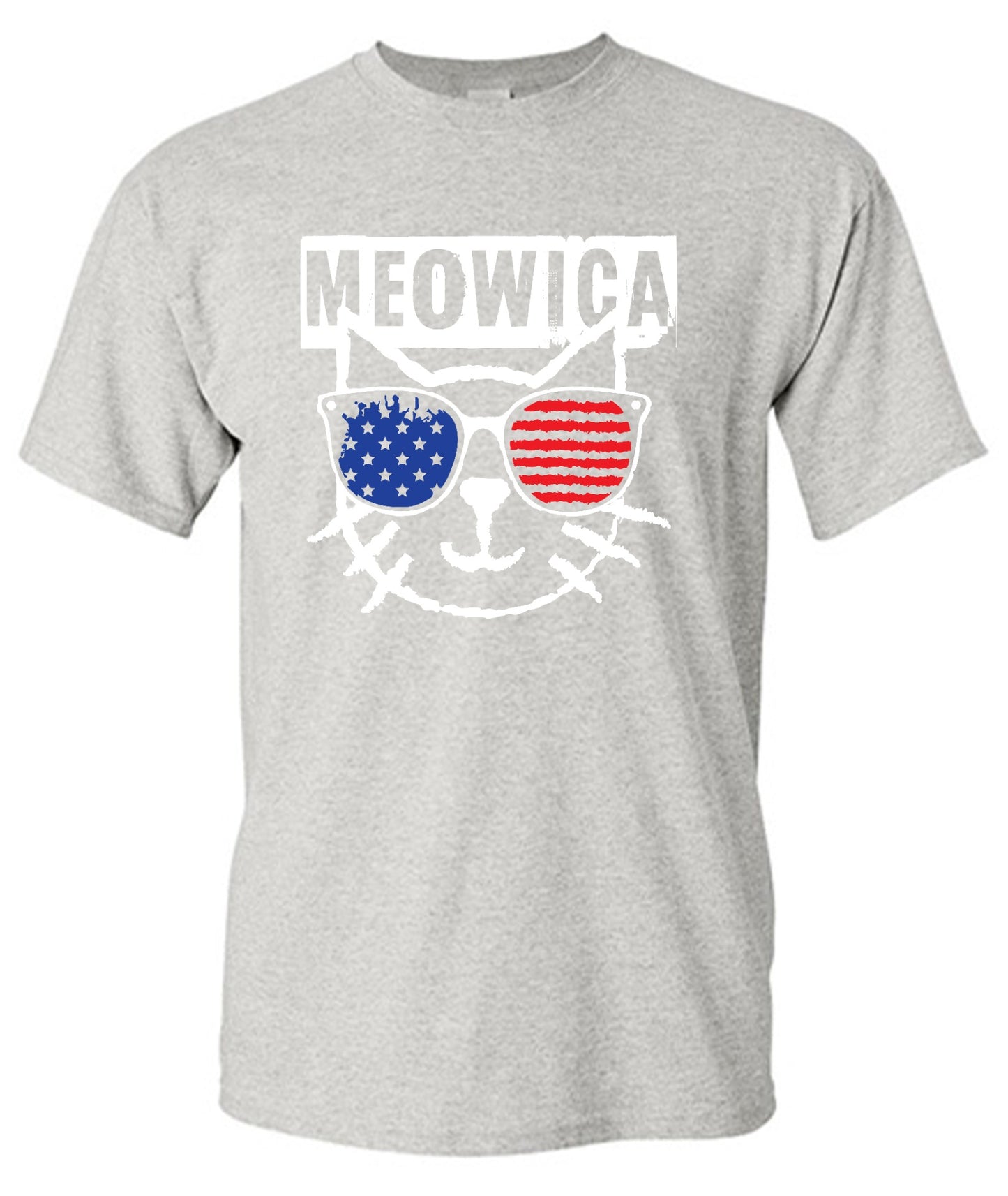 Funny T-Shirts design "Meowica,  4th of July Shirt - Youth"