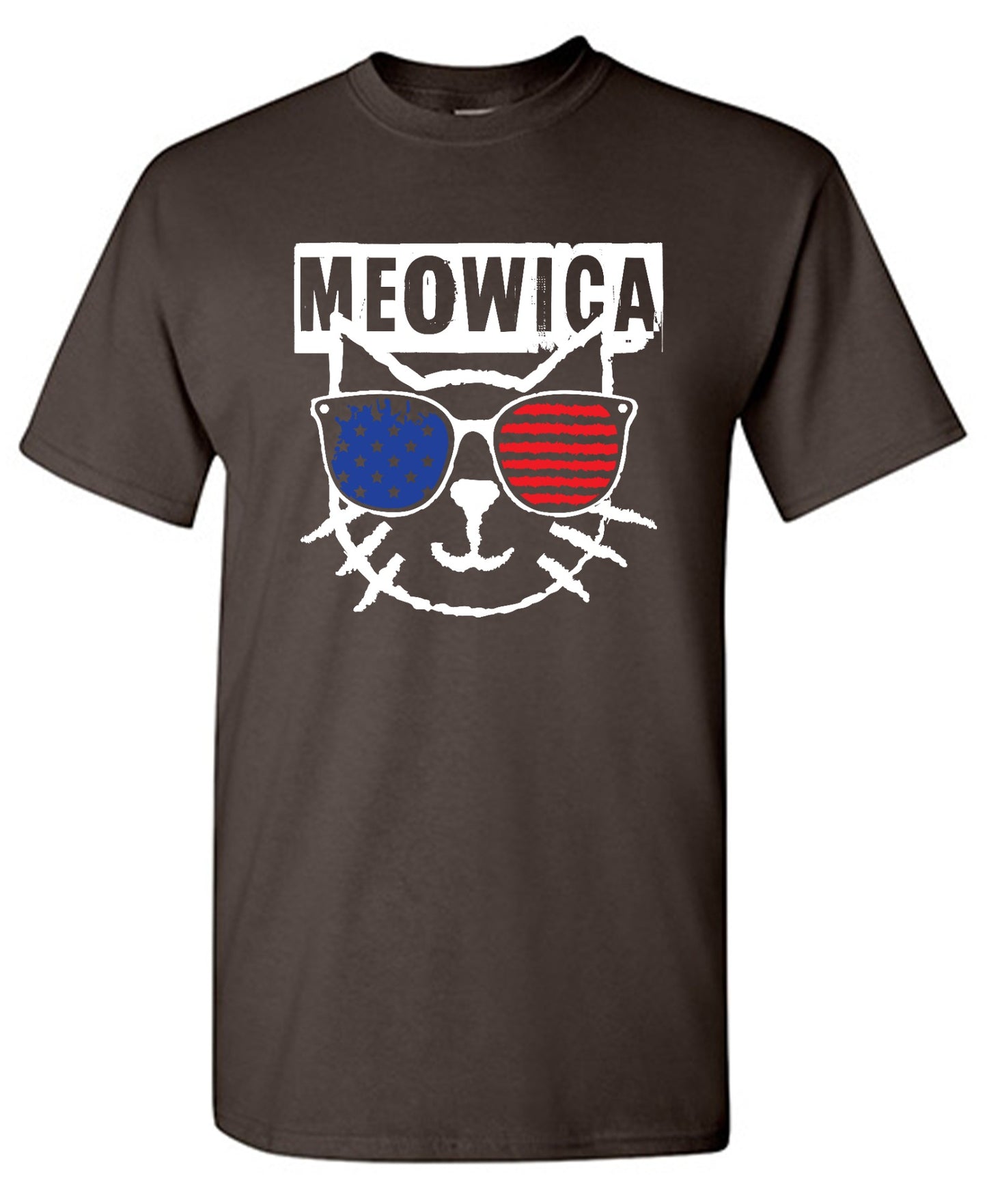 Funny T-Shirts design "Meowica,  4th of July Shirt - Youth"