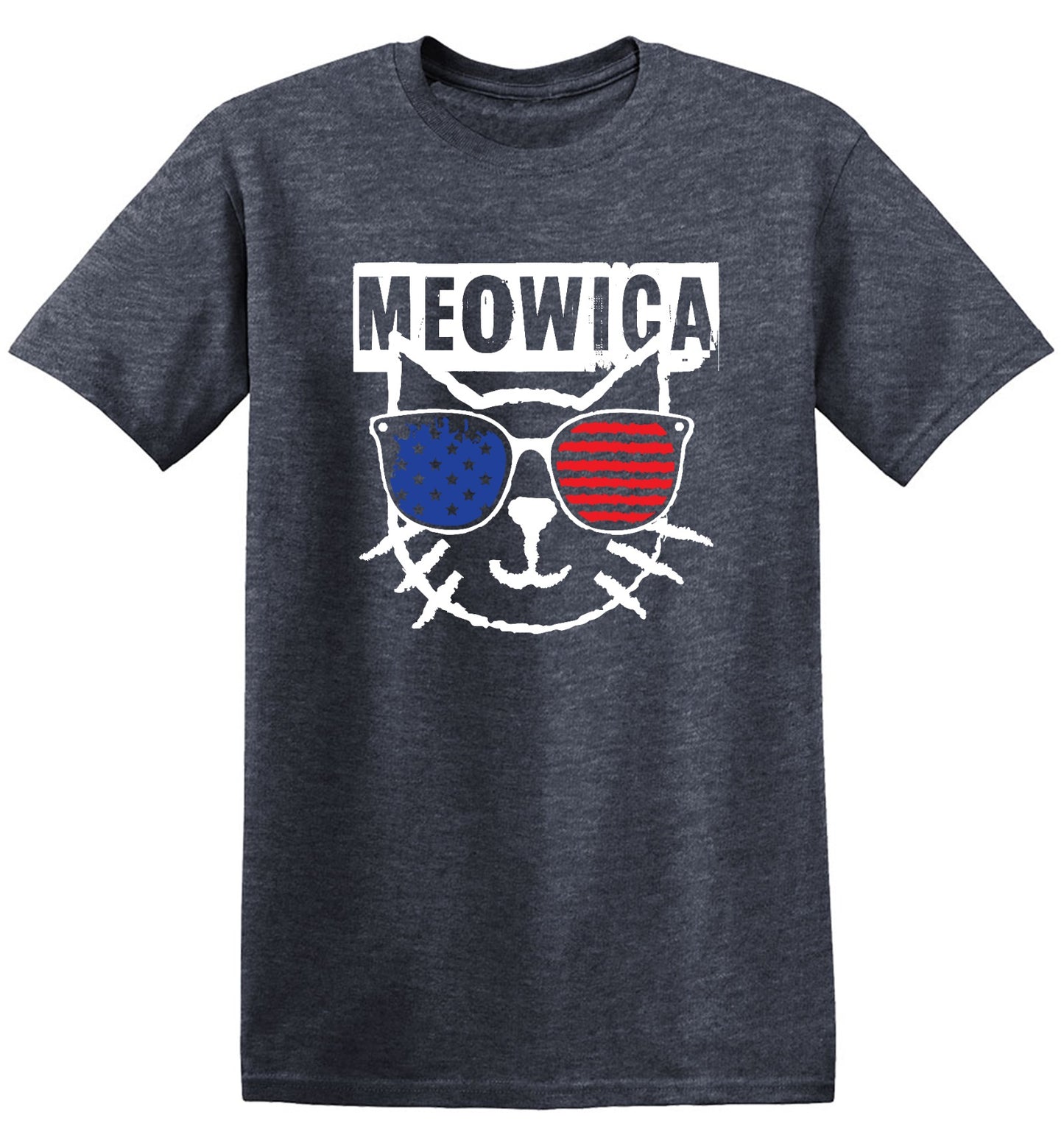 Funny T-Shirts design "Meowica,  4th of July Shirt - Youth"