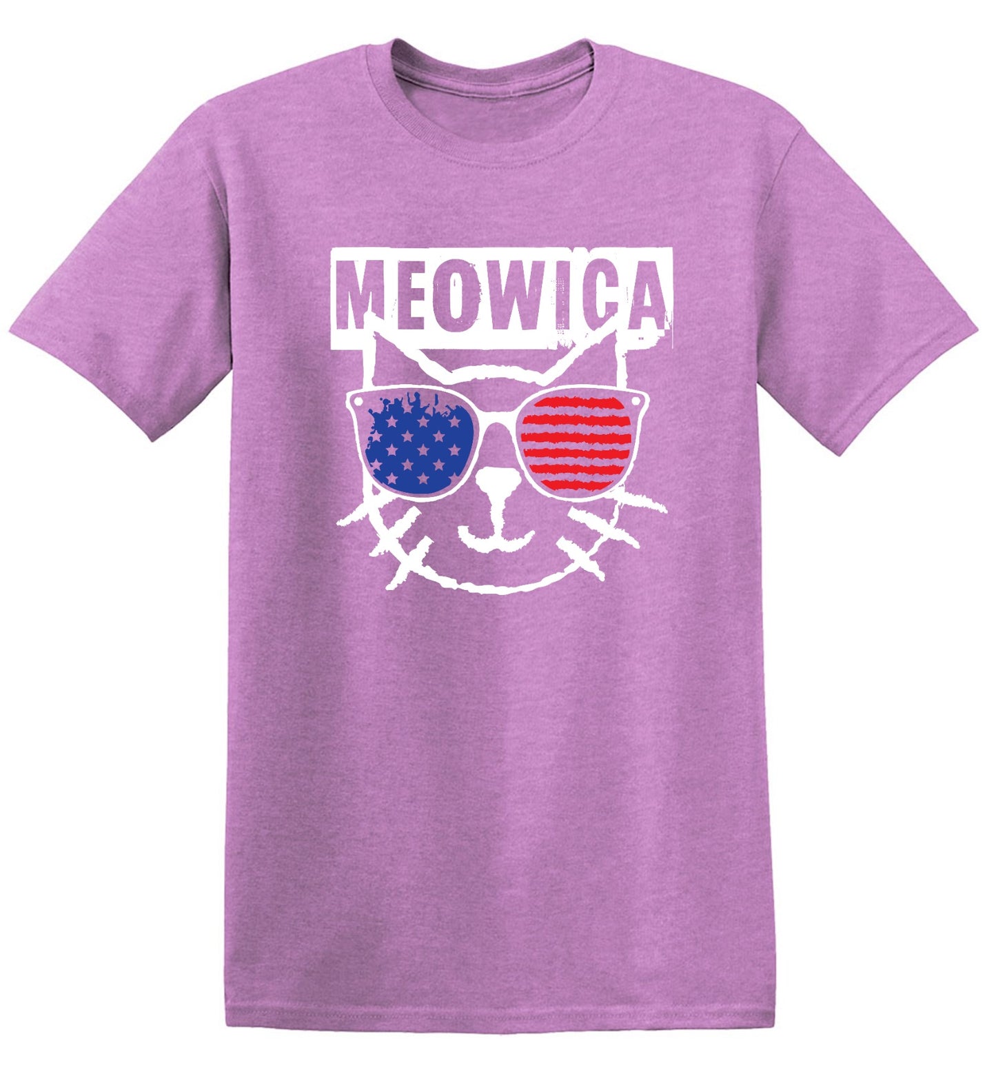 Funny T-Shirts design "Meowica,  4th of July Shirt - Youth"