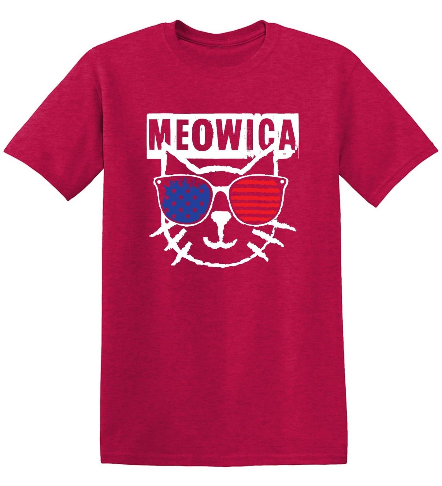 Funny T-Shirts design "Meowica,  4th of July Shirt - Youth"