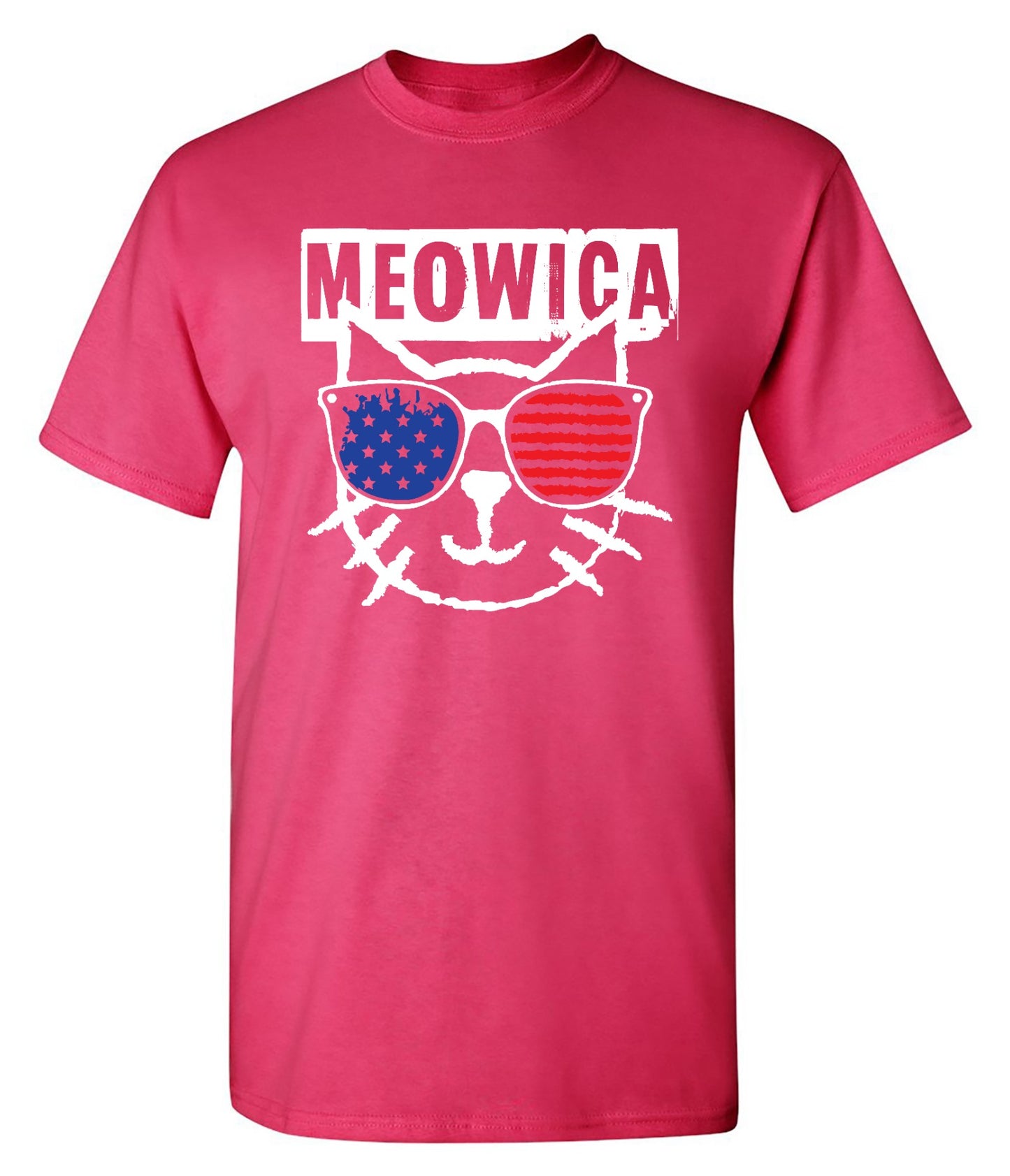 Funny T-Shirts design "Meowica,  4th of July Shirt - Youth"