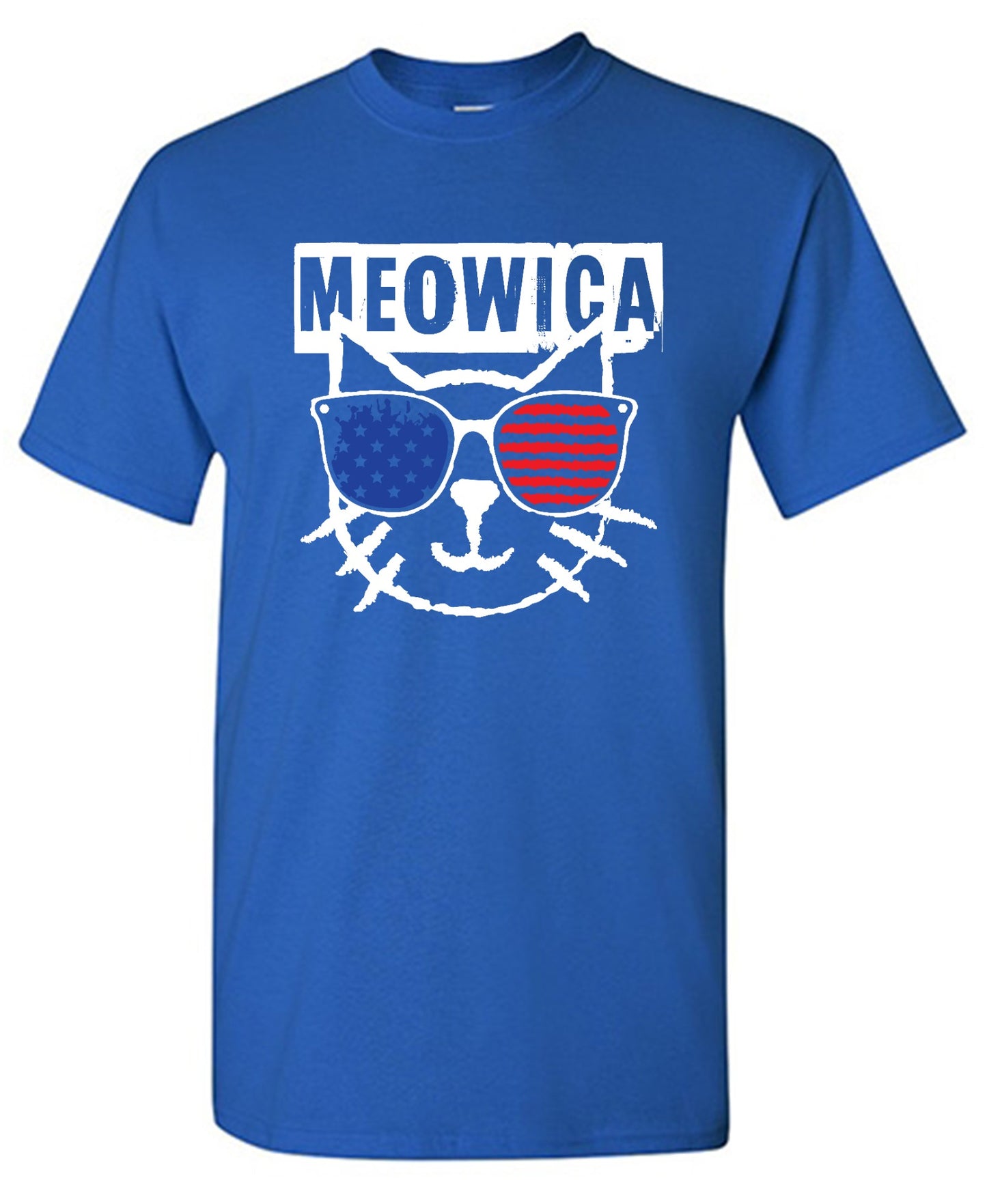Funny T-Shirts design "Meowica,  4th of July Shirt - Youth"