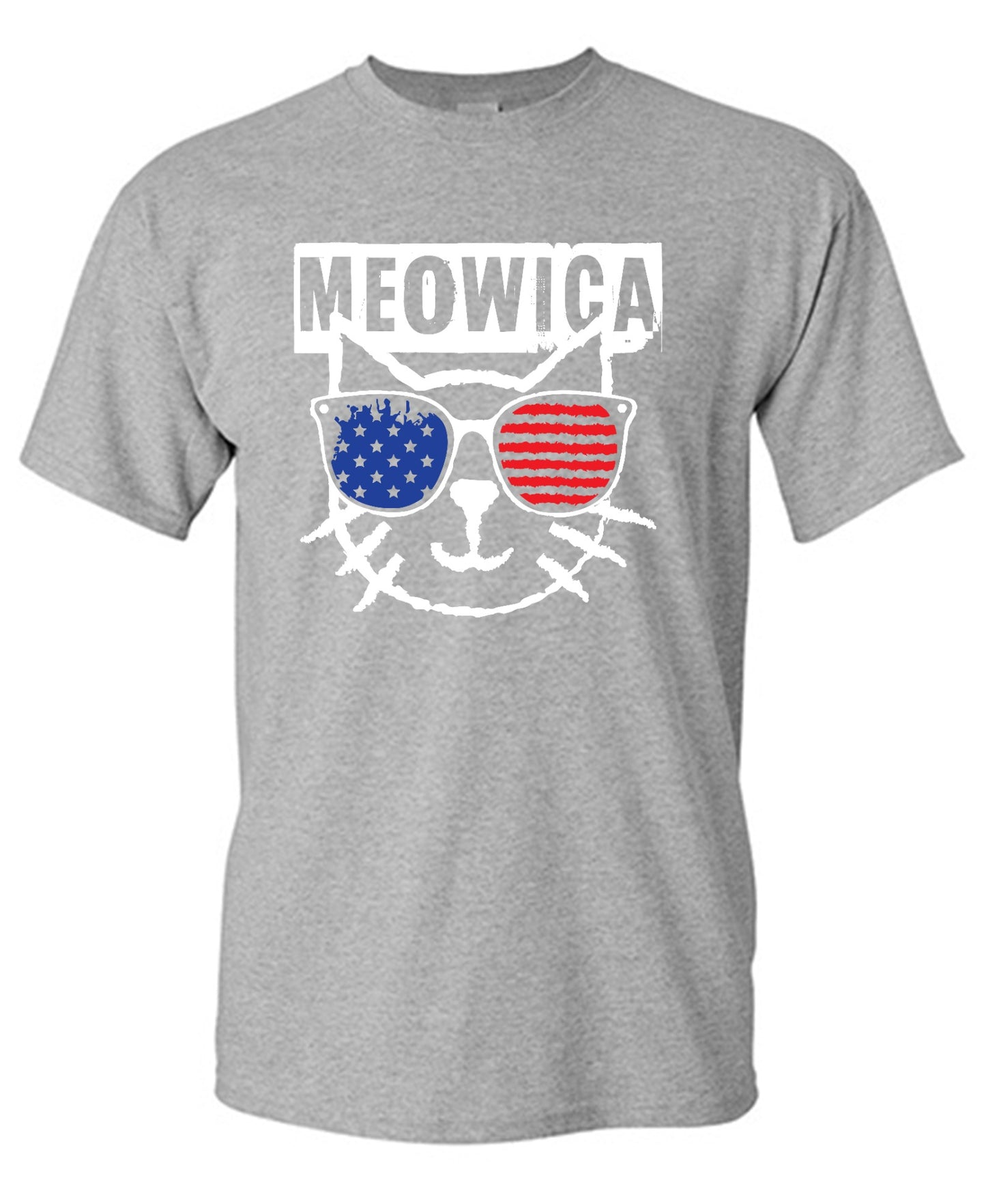 Funny T-Shirts design "Meowica,  4th of July Shirt - Youth"