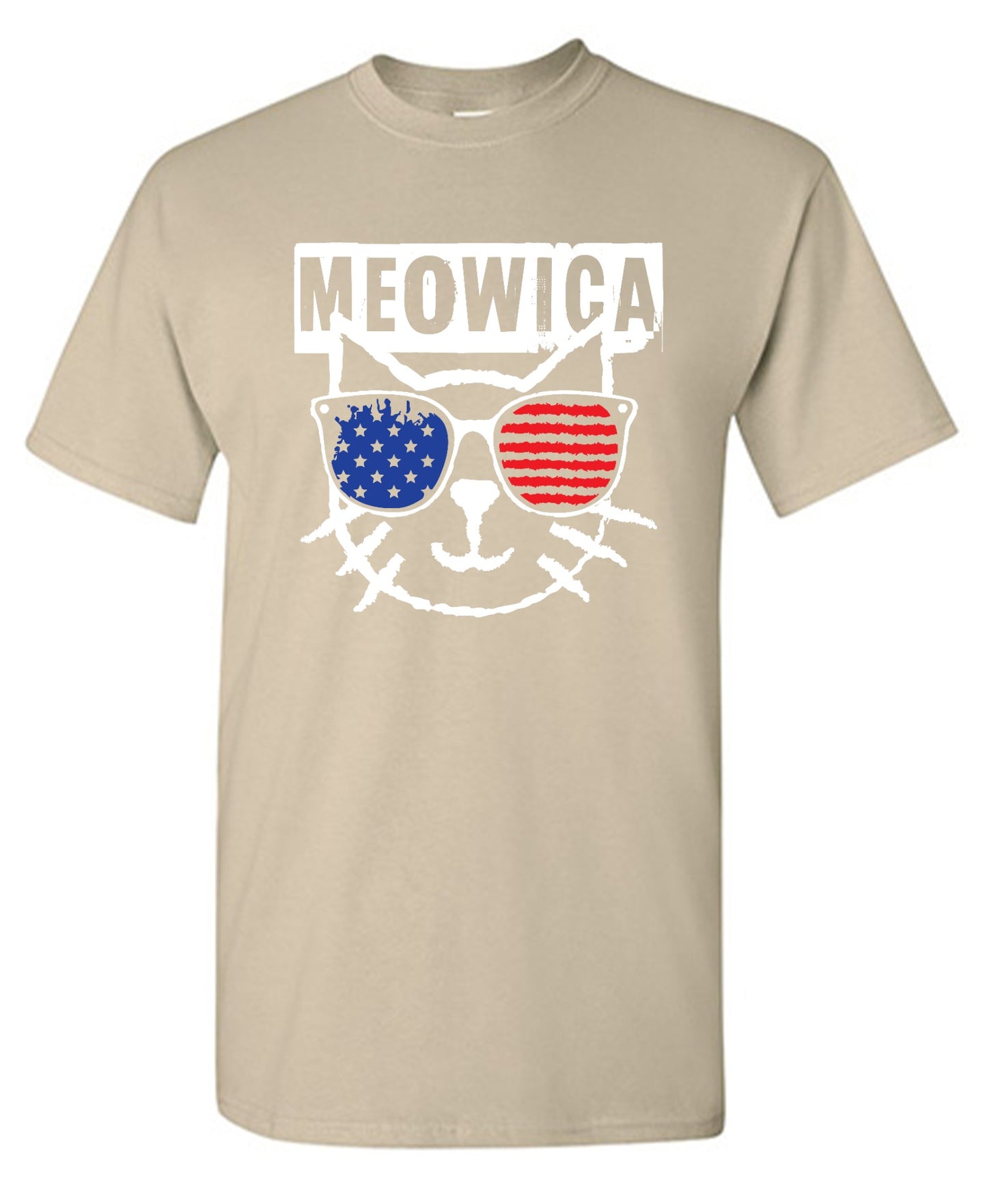 Funny T-Shirts design "Meowica,  4th of July Shirt - Youth"