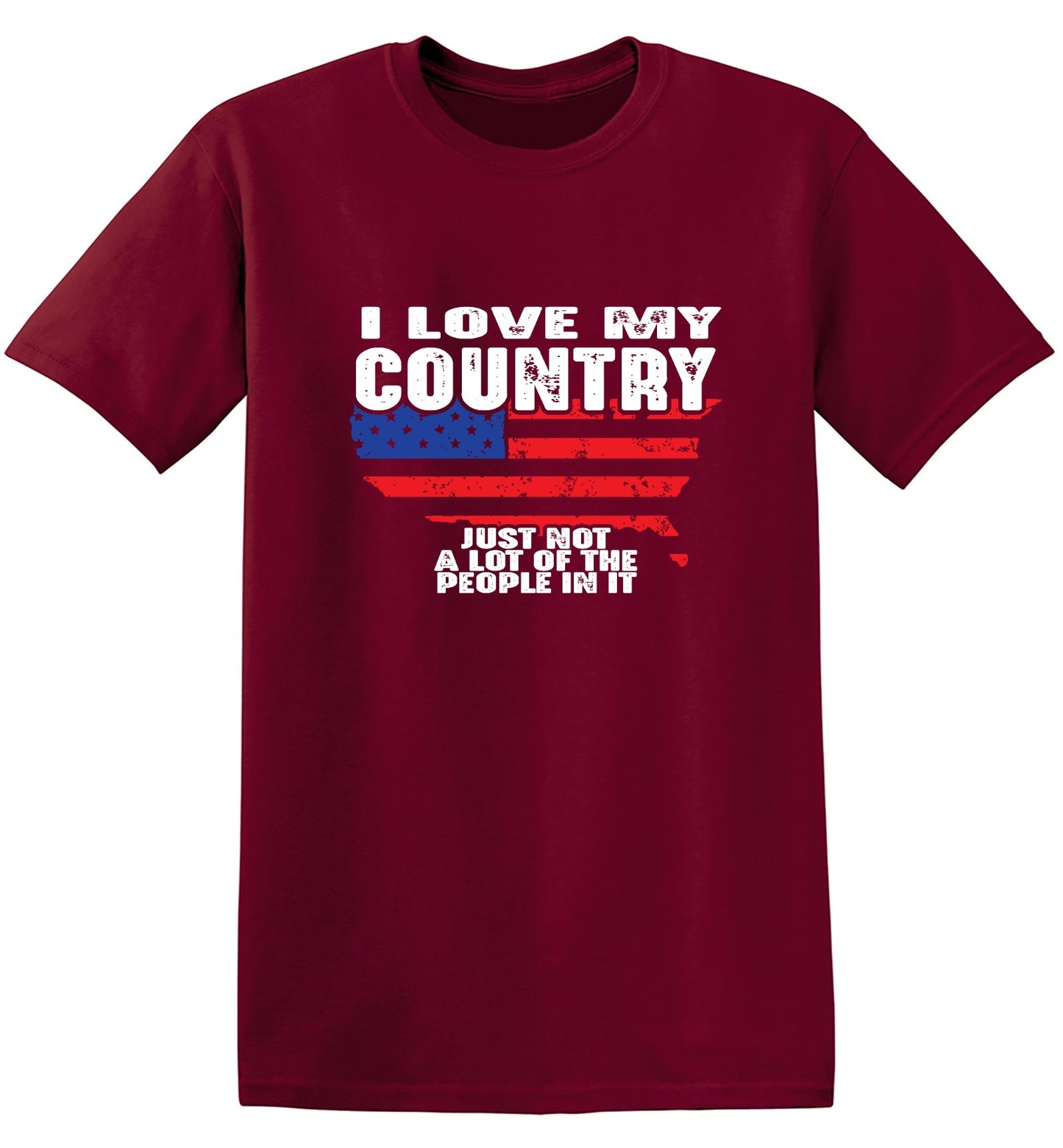 Funny T-Shirts design "I Love My Country, Just Not A Lot Of The People In It T-Shirt"