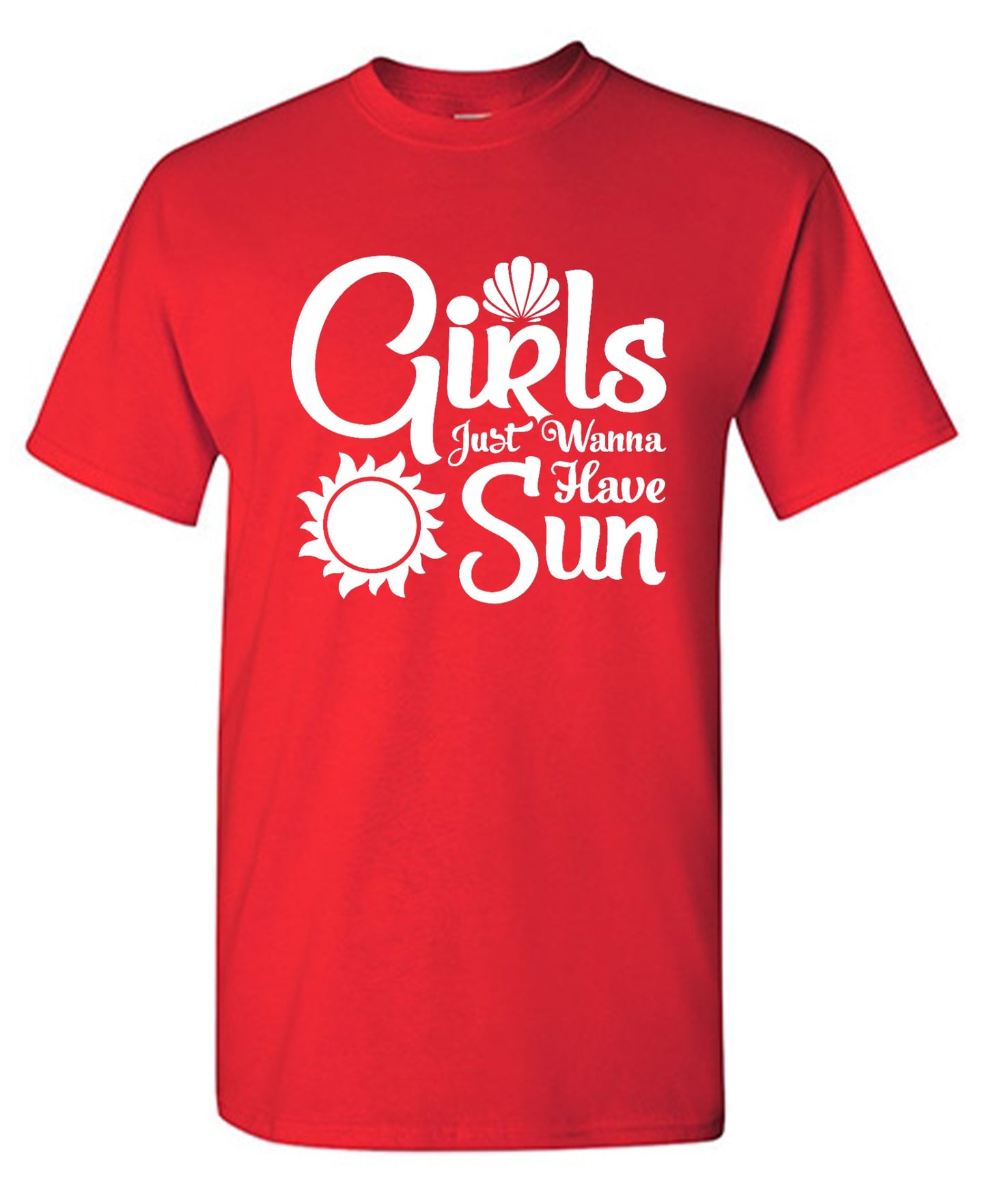 Funny T-Shirts design "Girls Just Wanna Have Sun T-Shirt"