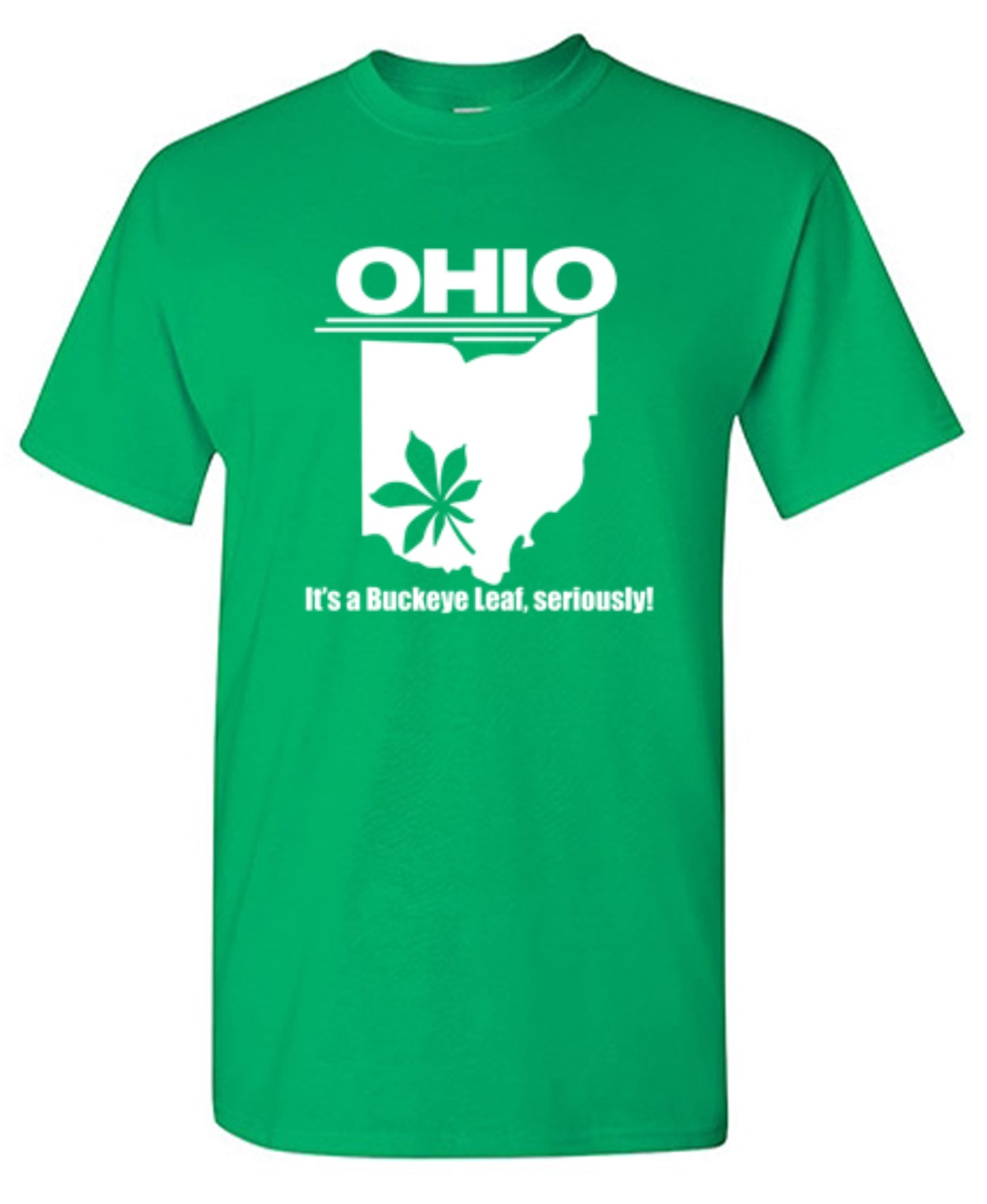 Funny T-Shirts design "Ohio It's A Buckeye Leaf, Seriously! T-Shirt"