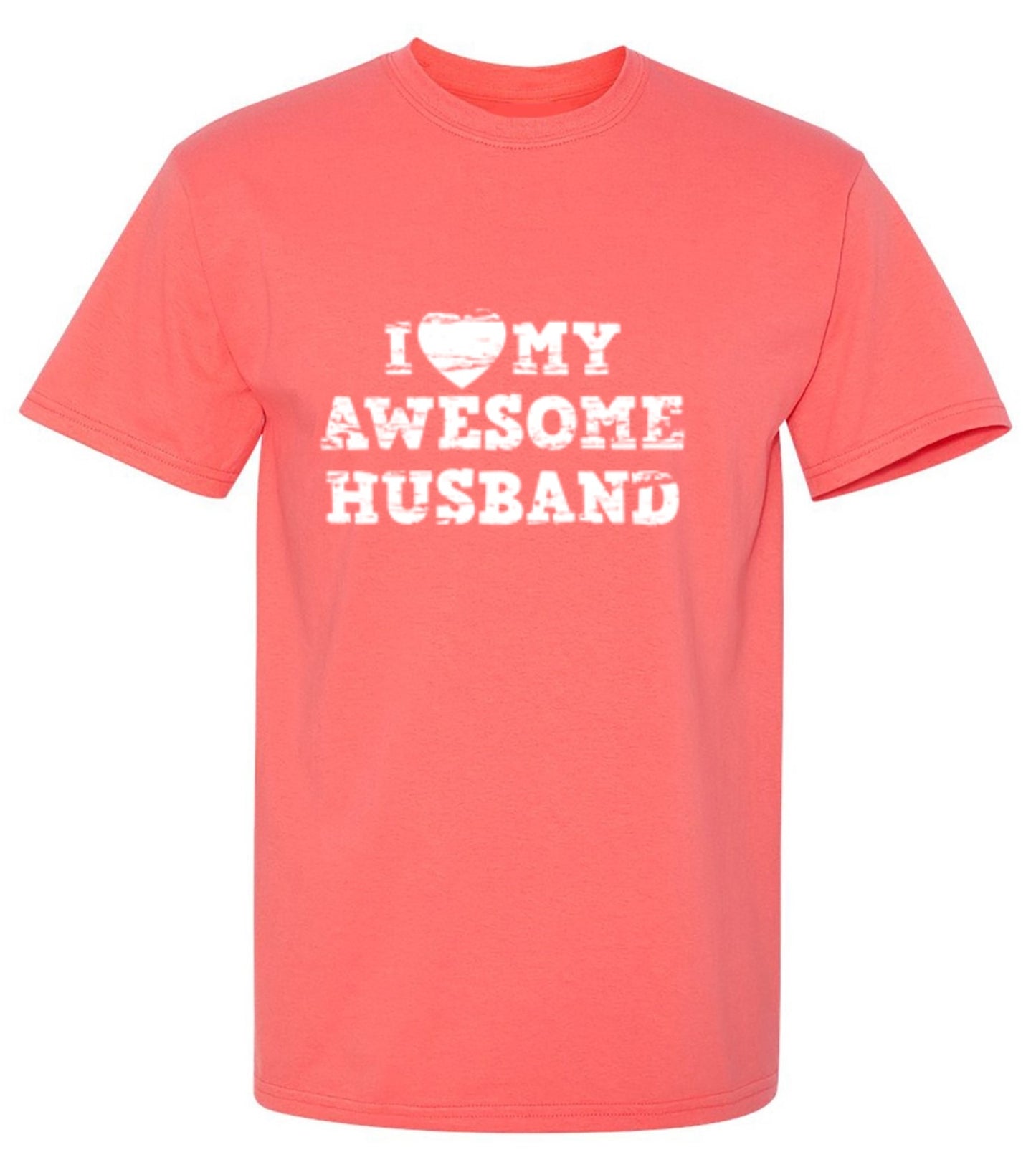 Funny T-Shirts design "I Love My Awesome Husband"
