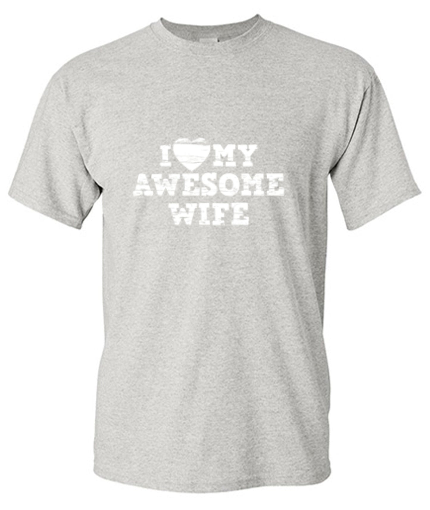 Funny T-Shirts design "I Love My Awesome Wife Shirt - Youth"