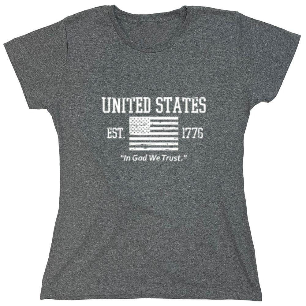 Funny T-Shirts design "United States In God We Trust - Patriotic T-Shirt - Womens"