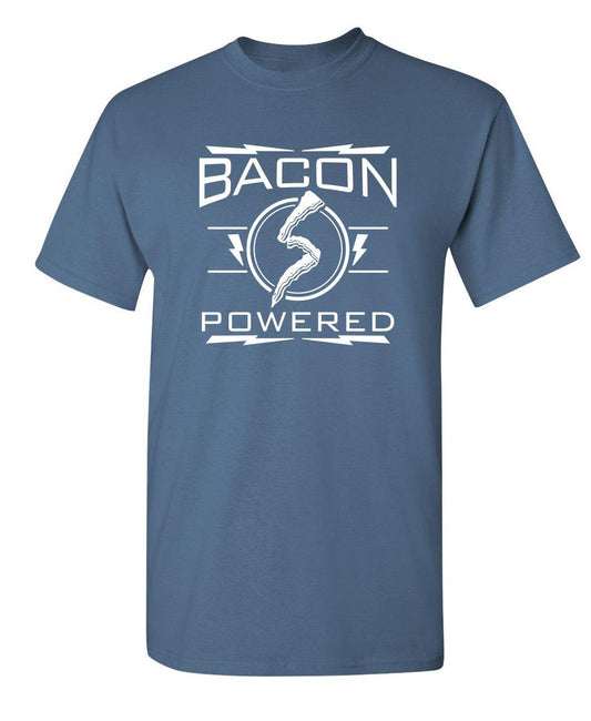 Funny T-Shirts design "Bacon Powered"