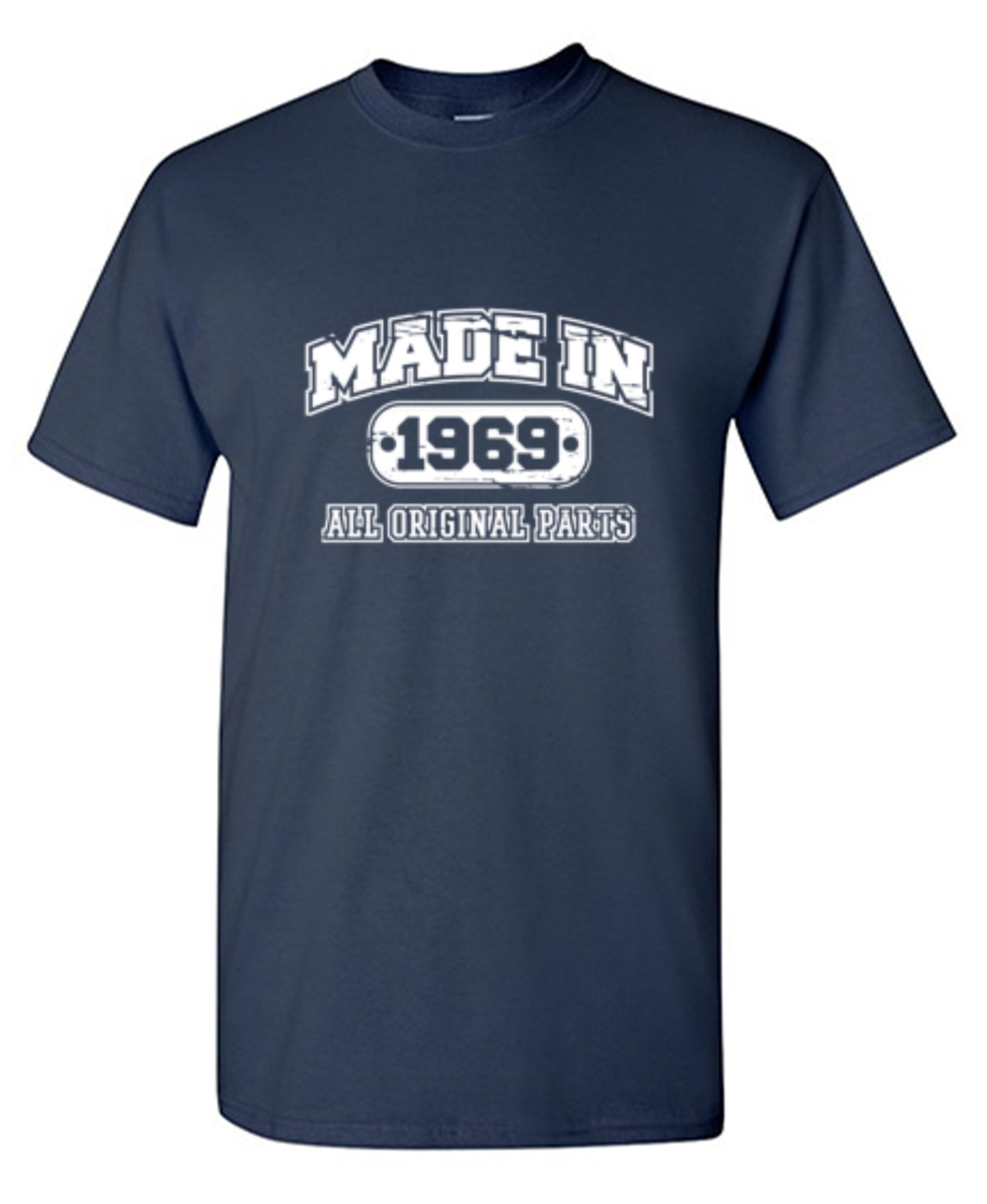 Funny T-Shirts design "Made in 1969 All Original Parts - Tall Tee"
