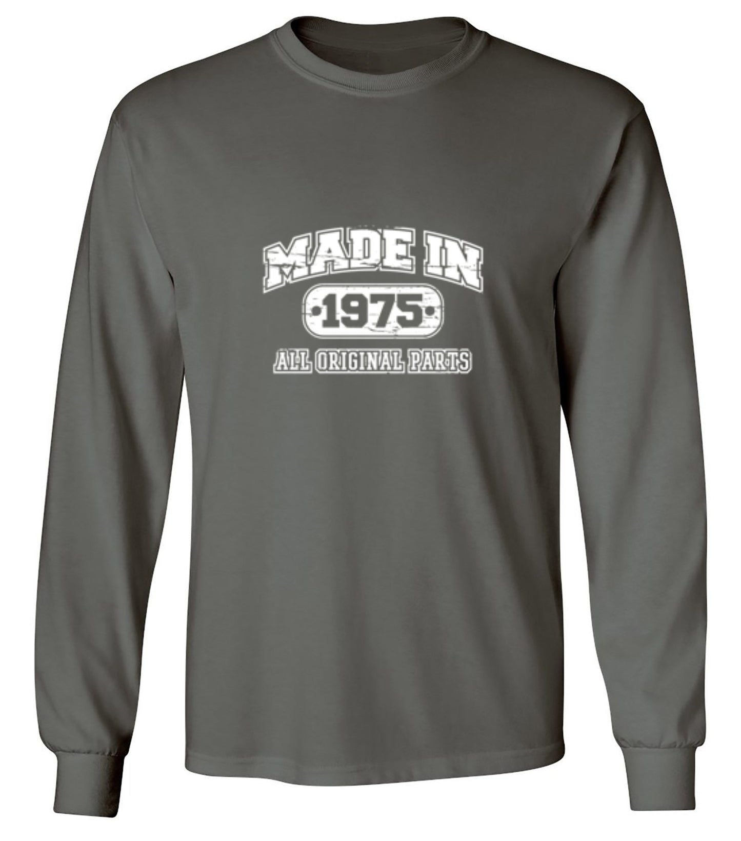 Funny T-Shirts design "Made in 1975 All Original Parts - Long Sleeve"