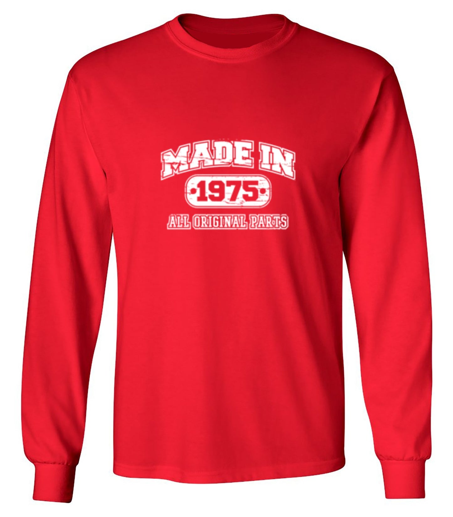 Funny T-Shirts design "Made in 1975 All Original Parts - Long Sleeve"