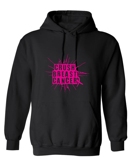 Funny T-Shirts design "Crush Breast Cancer, T Shirt - Hoodie"