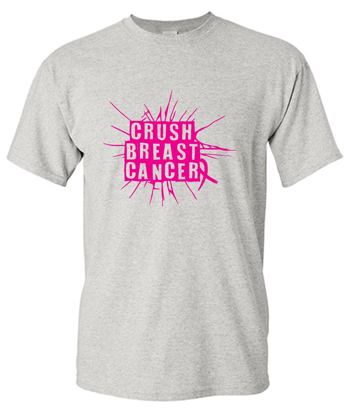 Funny T-Shirts design "Crush Breast Cancer, T Shirt - Tall Tee"