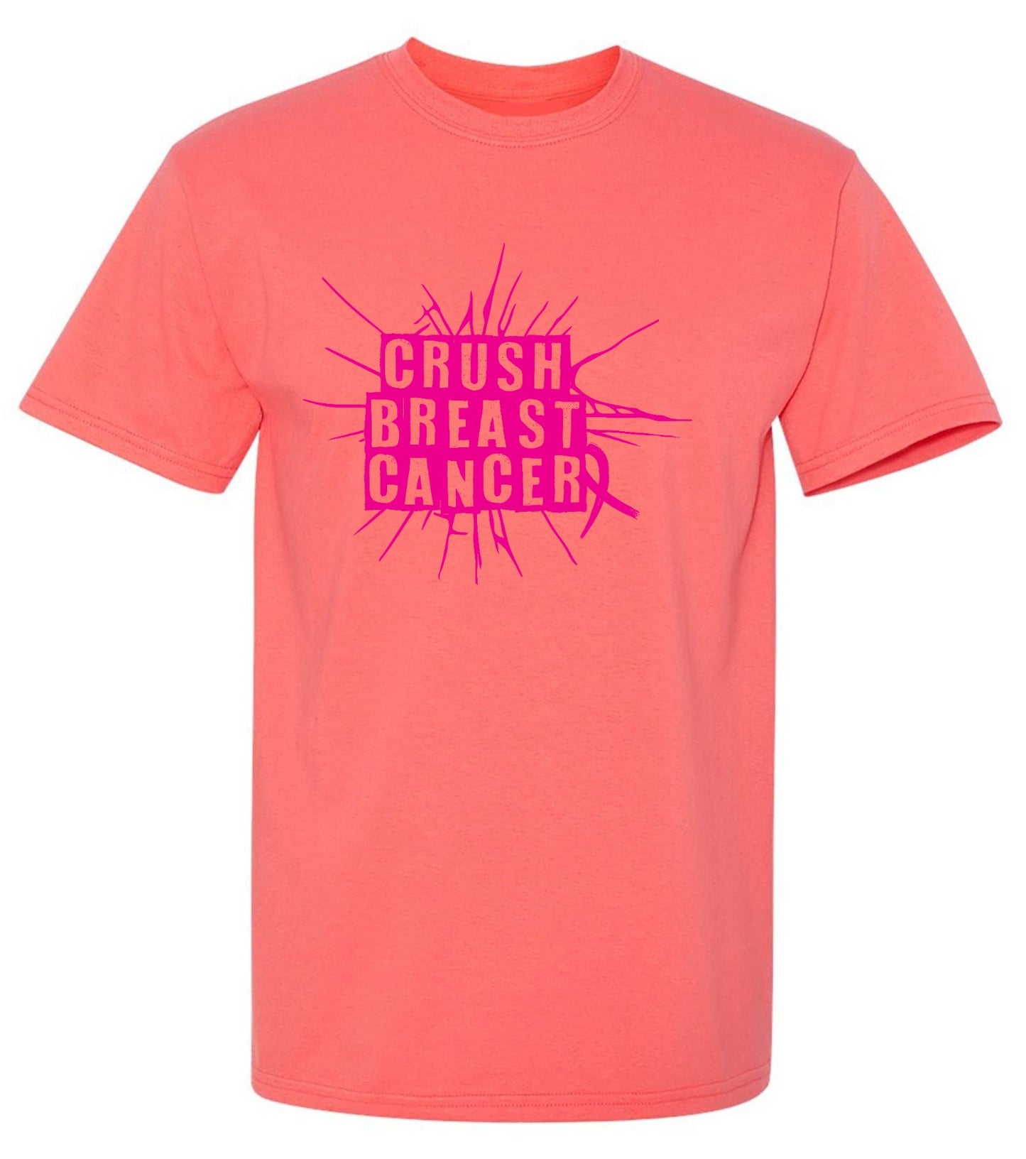Funny T-Shirts design "Crush Breast Cancer, T Shirt - Tall Tee"
