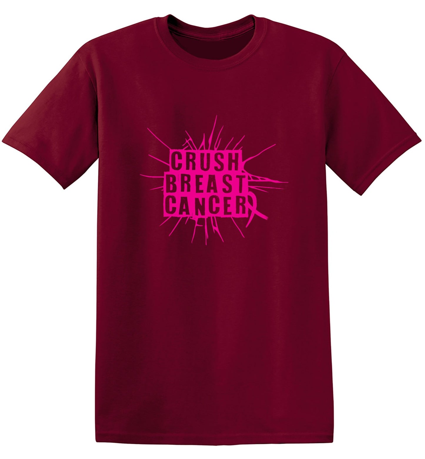 Funny T-Shirts design "Crush Breast Cancer, T Shirt - Tall Tee"