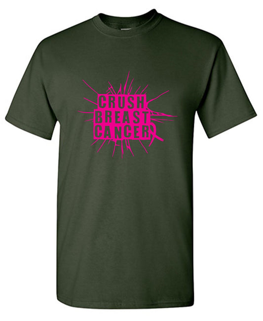 Funny T-Shirts design "Crush Breast Cancer, T Shirt"