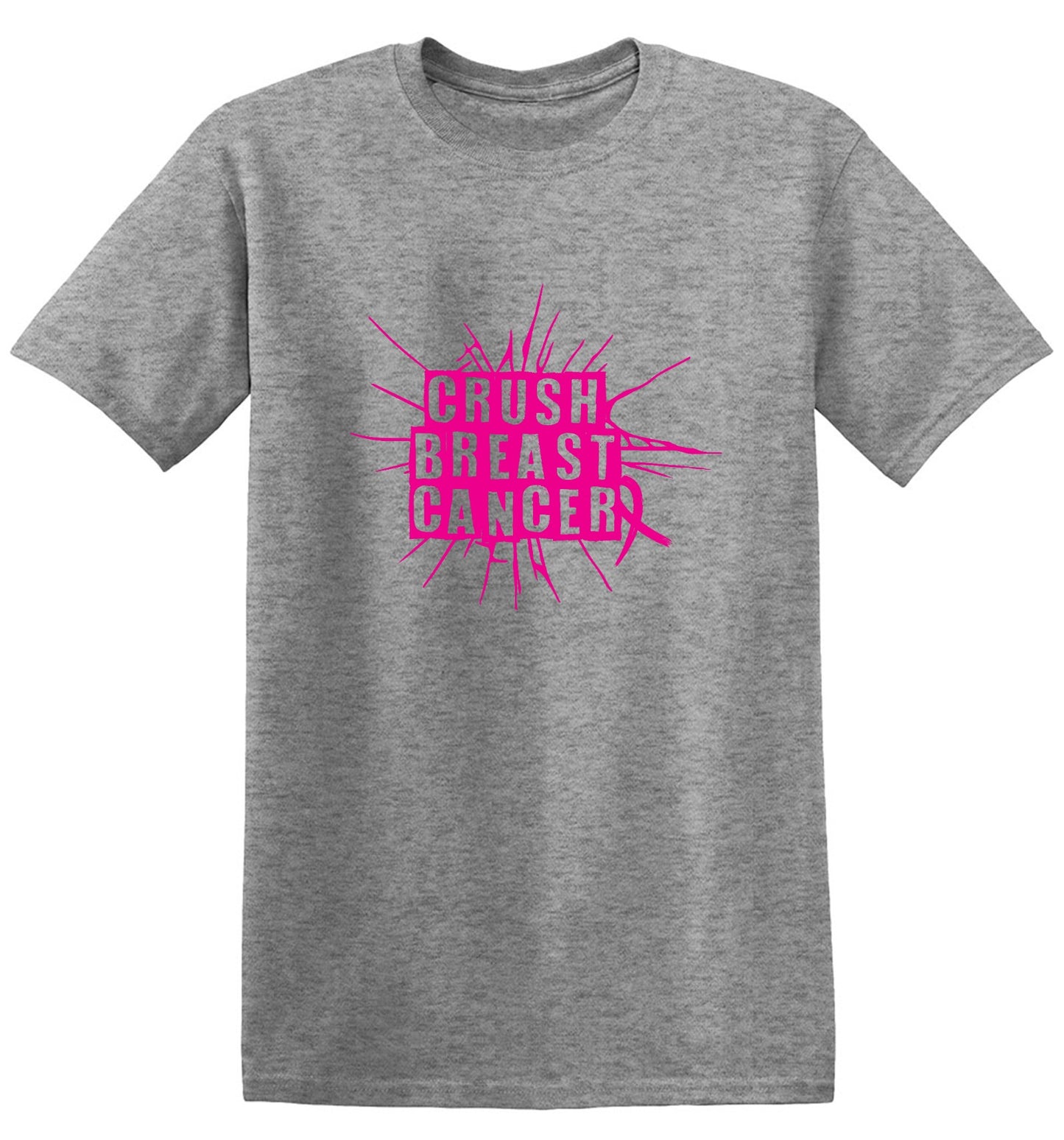 Funny T-Shirts design "Crush Breast Cancer, T Shirt - Tall Tee"